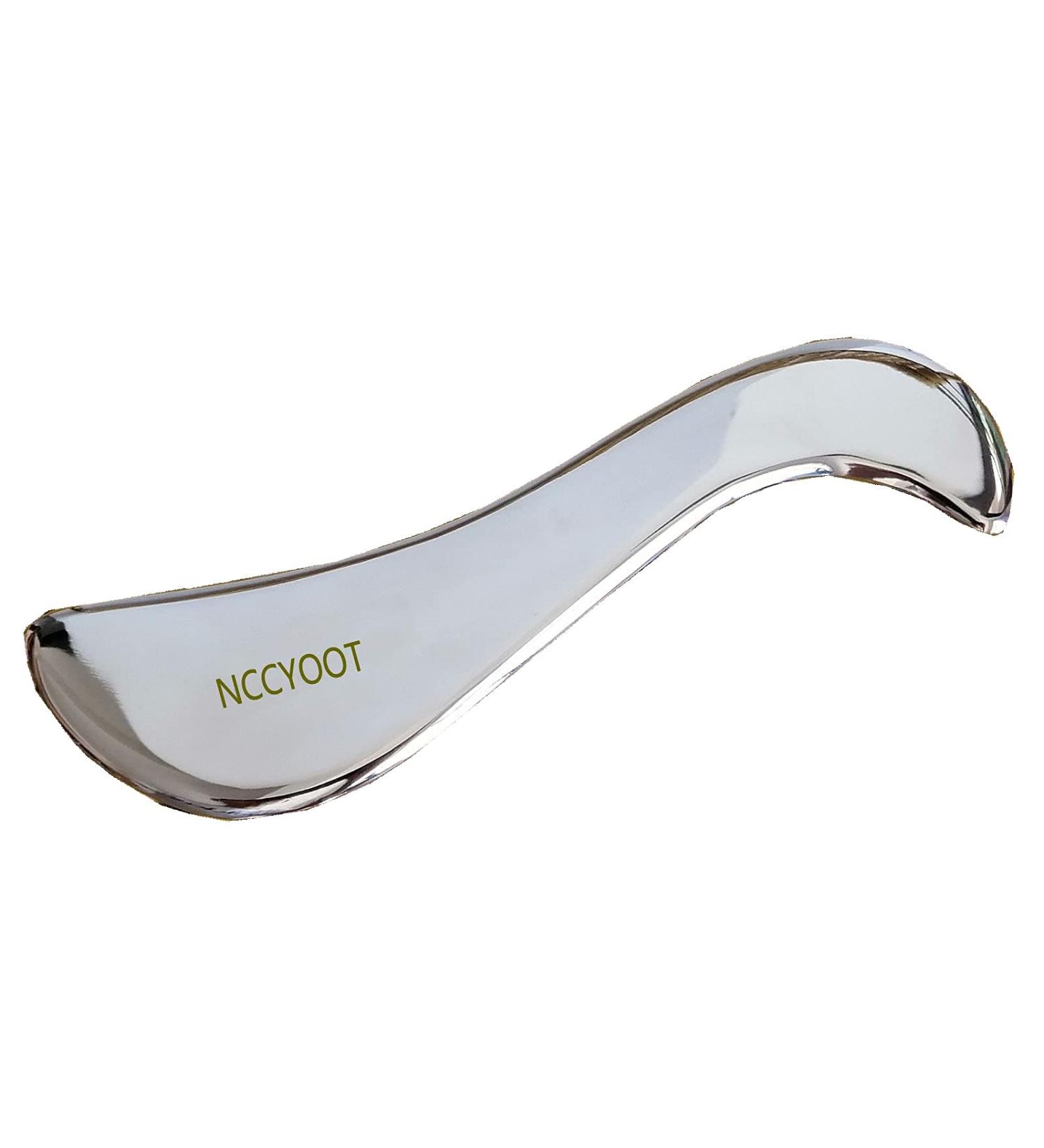 NCCYOOT gua sha tool gua sha stainless steel iastm tool Gussha massage tool muscle scraping tool for Soft Tissue Therapy and Reduce Arms Back Legs Neck Shoulder Muscle Pain(ms) S shape - Buy Online on SooperMarket.com