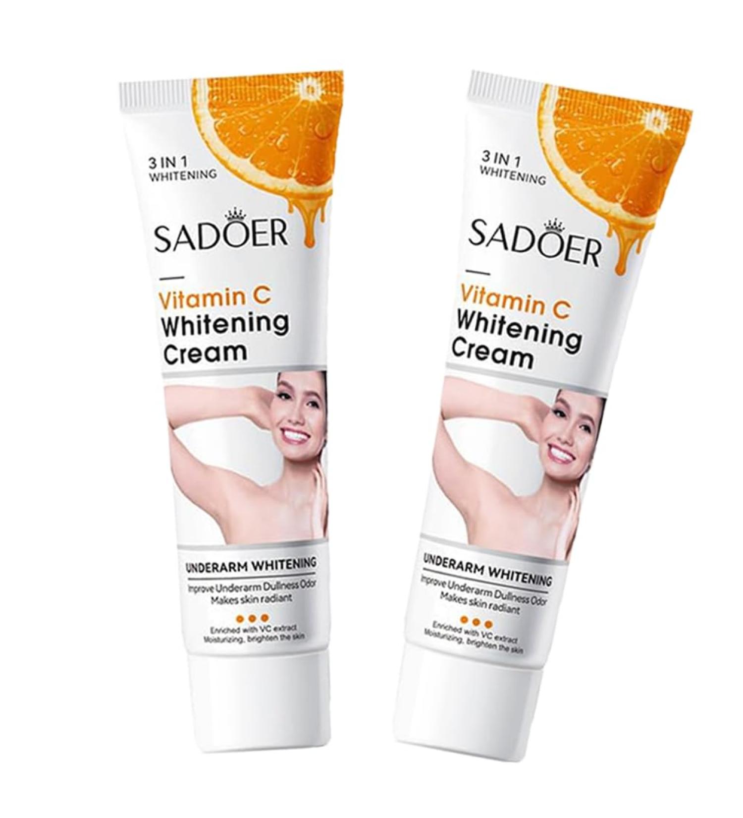 2pcs Skin Whitening Cream | Intimate Lightening & Dark Spot Remover with Vitamin C 1.76oz Each - Buy Online on SooperMarket.com