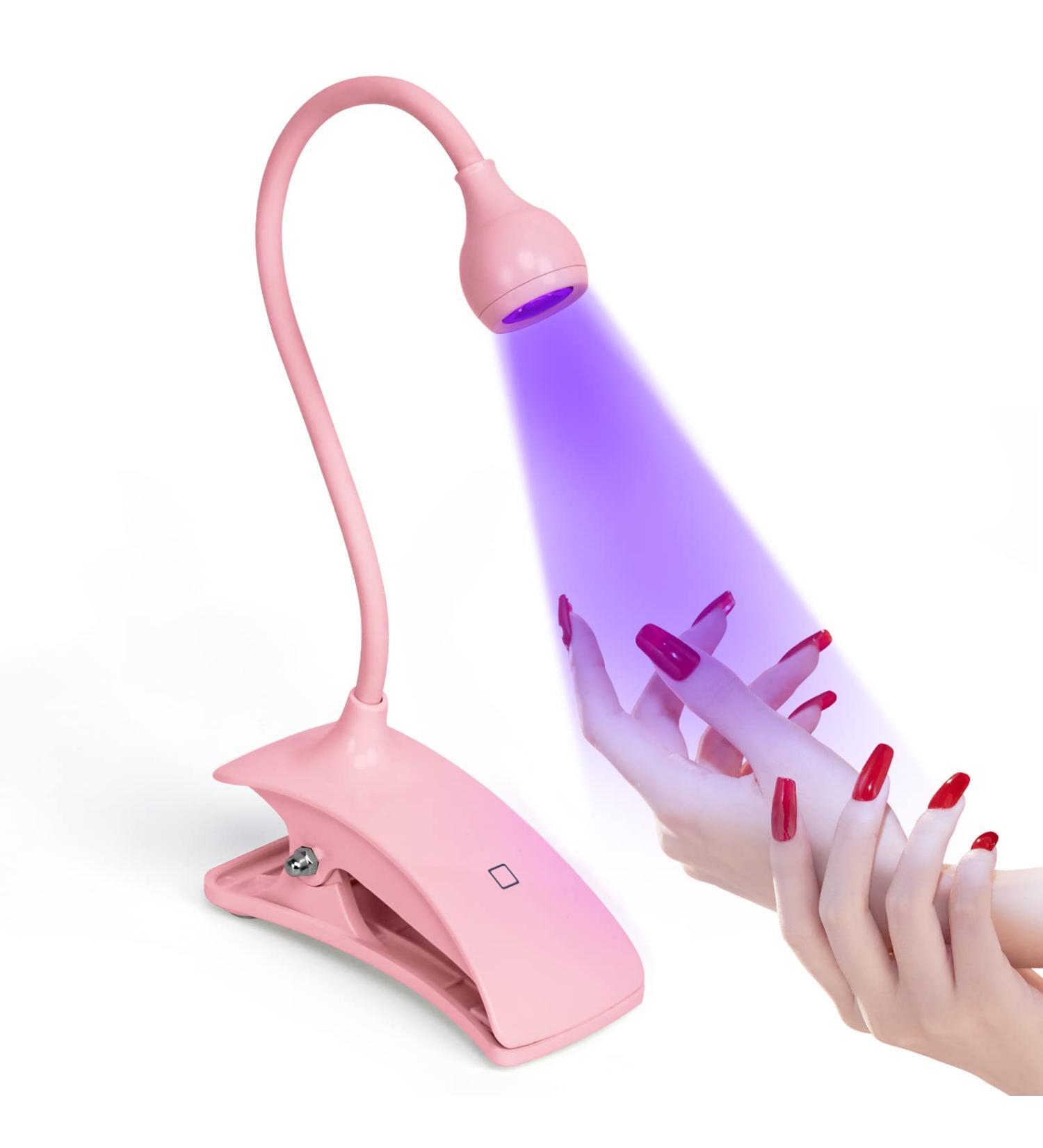 AORAEM Portable LED Nail Lamp - Professional Gel Polish Light for DIY Nail Art - Pink - Buy Online on SooperMarket.com