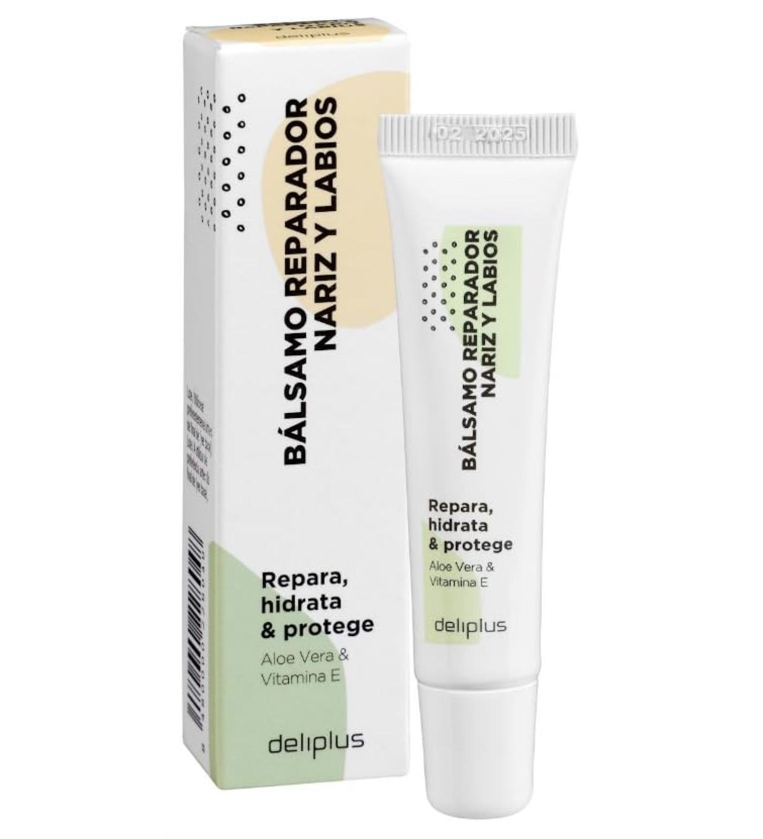 Nose and Lip Repair Balm 15 ml. Repairs Moisturizes and Protects. Deliplus