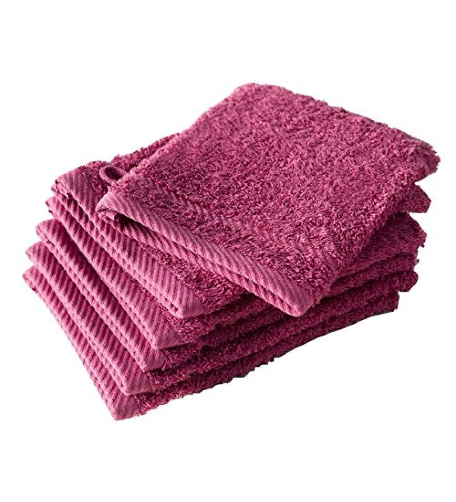 De Witte Lietaer 194825 washcloth set 6-piece cotton fuchsia 15 x 22 cm