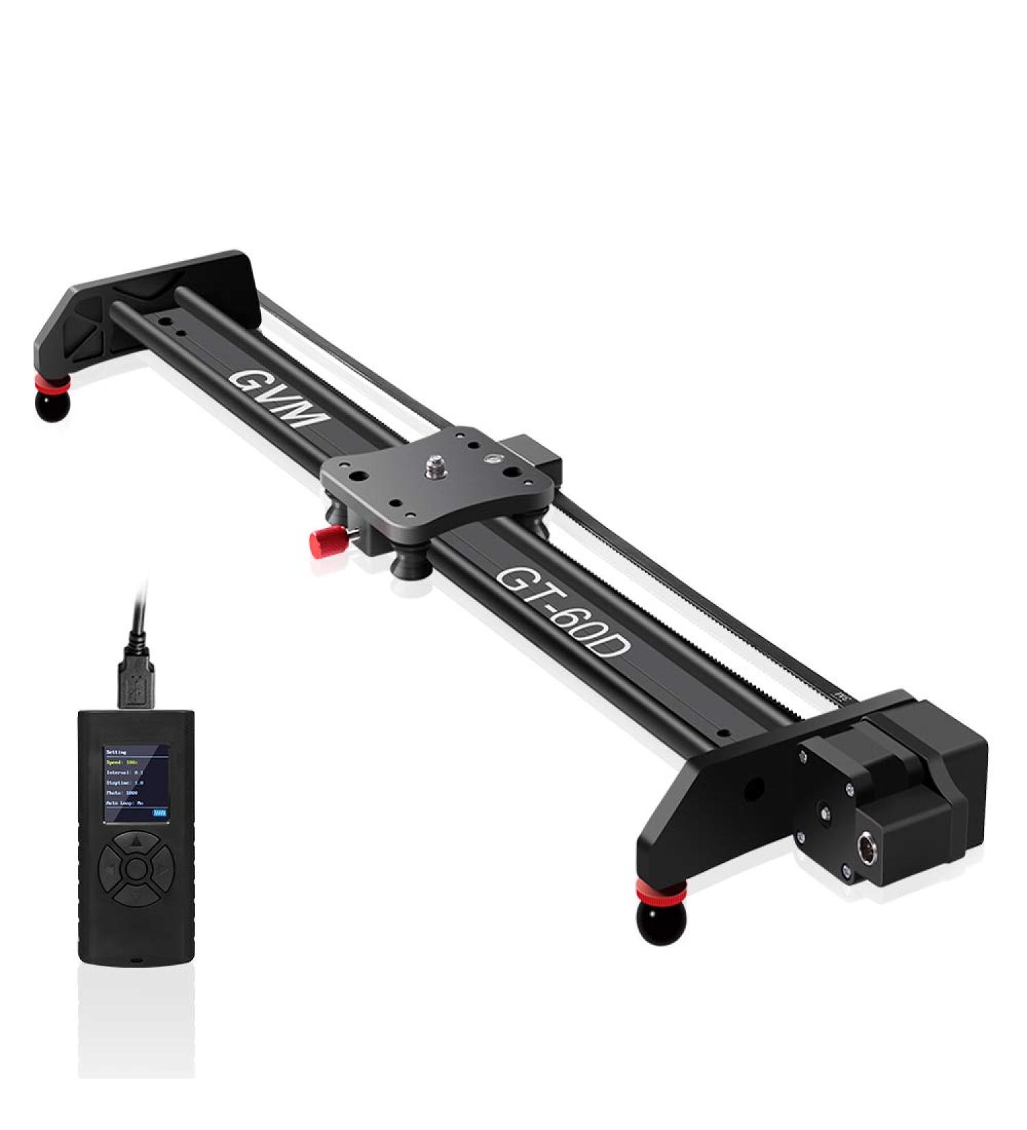 GVM 27'' Motorized Camera Slider for Time-Lapse Video Shooting and Interviews - Buy Online on SooperMarket.com