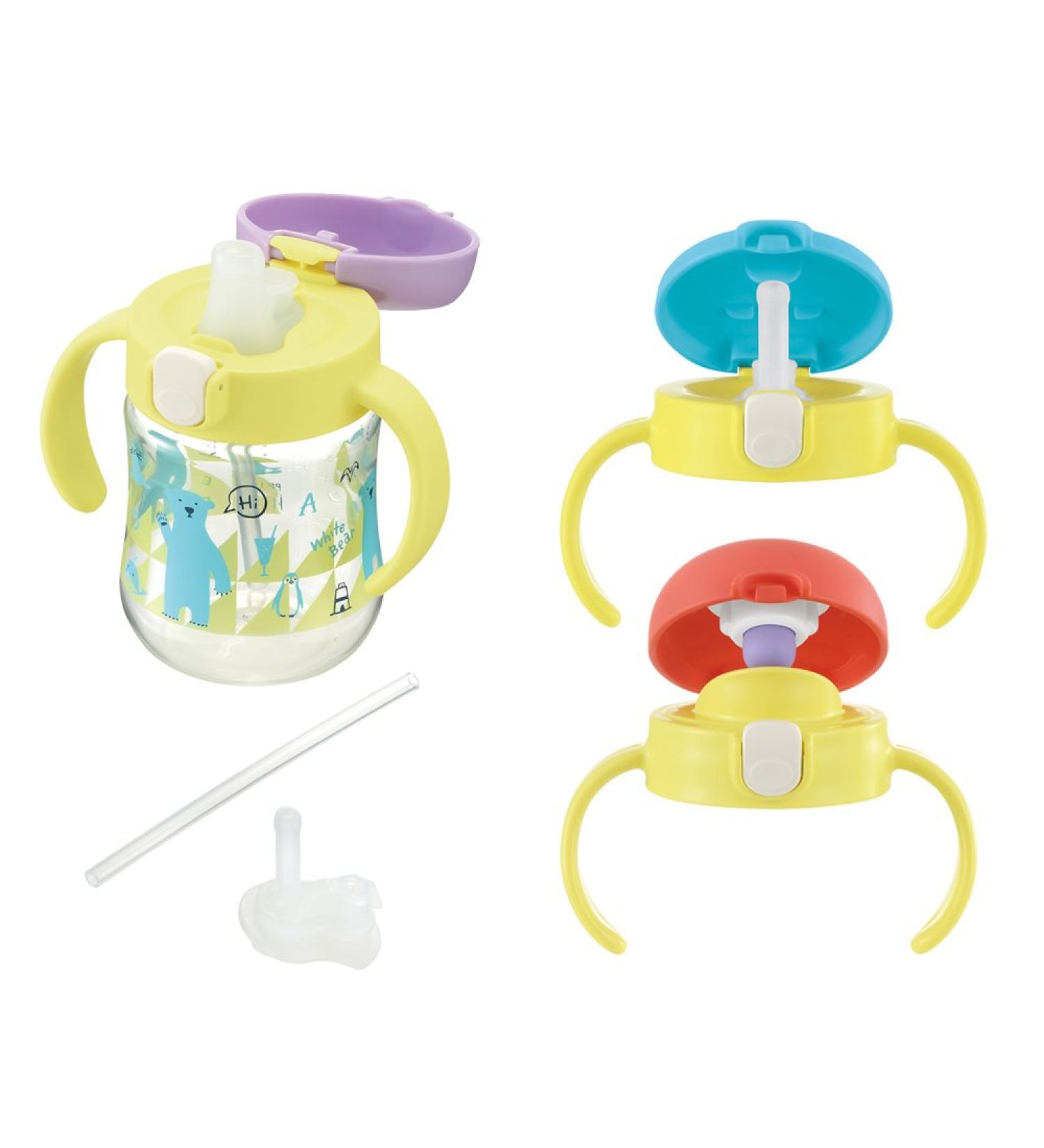 Richell Try Straw Mug Set 270ml - Ideal for Babies 5-8 Months | Step Up Transition Cup - Buy Online on SooperMarket.com