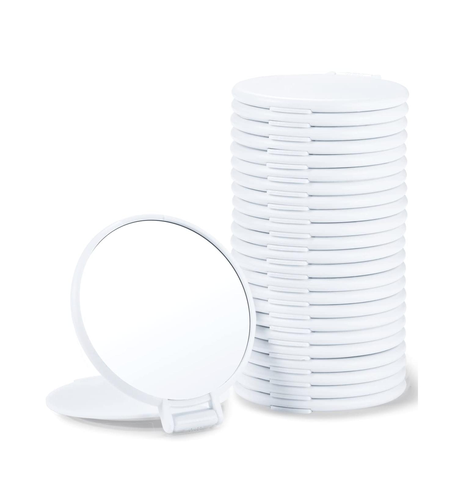 Getinbulk Compact Mirror Bulk Set of 24 - Round Makeup Mirror for Purse (White) | Pack of 24 - Buy Online on SooperMarket.com