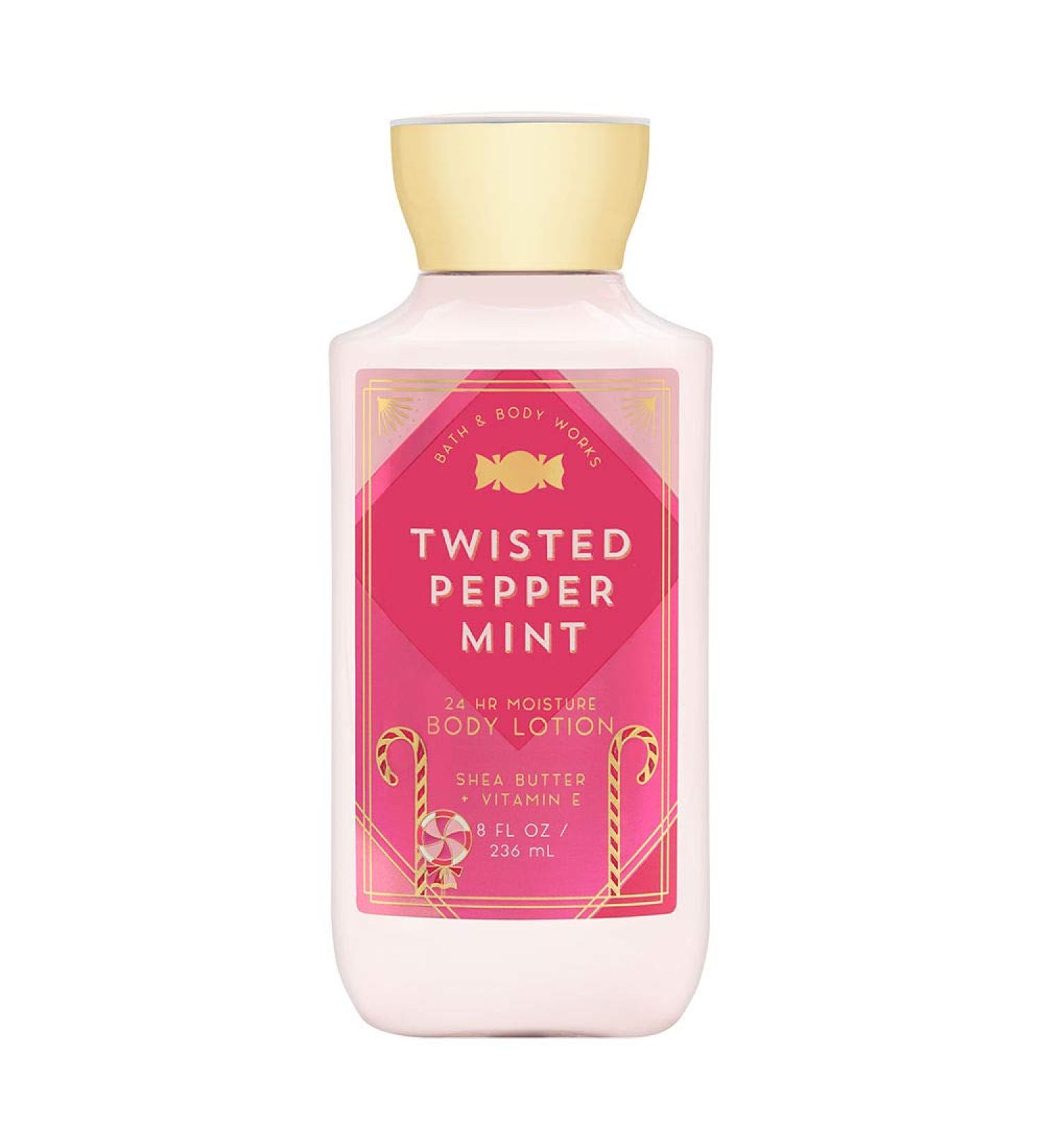 Bath and Body Works Twisted Peppermint 8 Ounce Body Lotion Peppermint Vanilla 8 Fl Oz (Pack of 1)