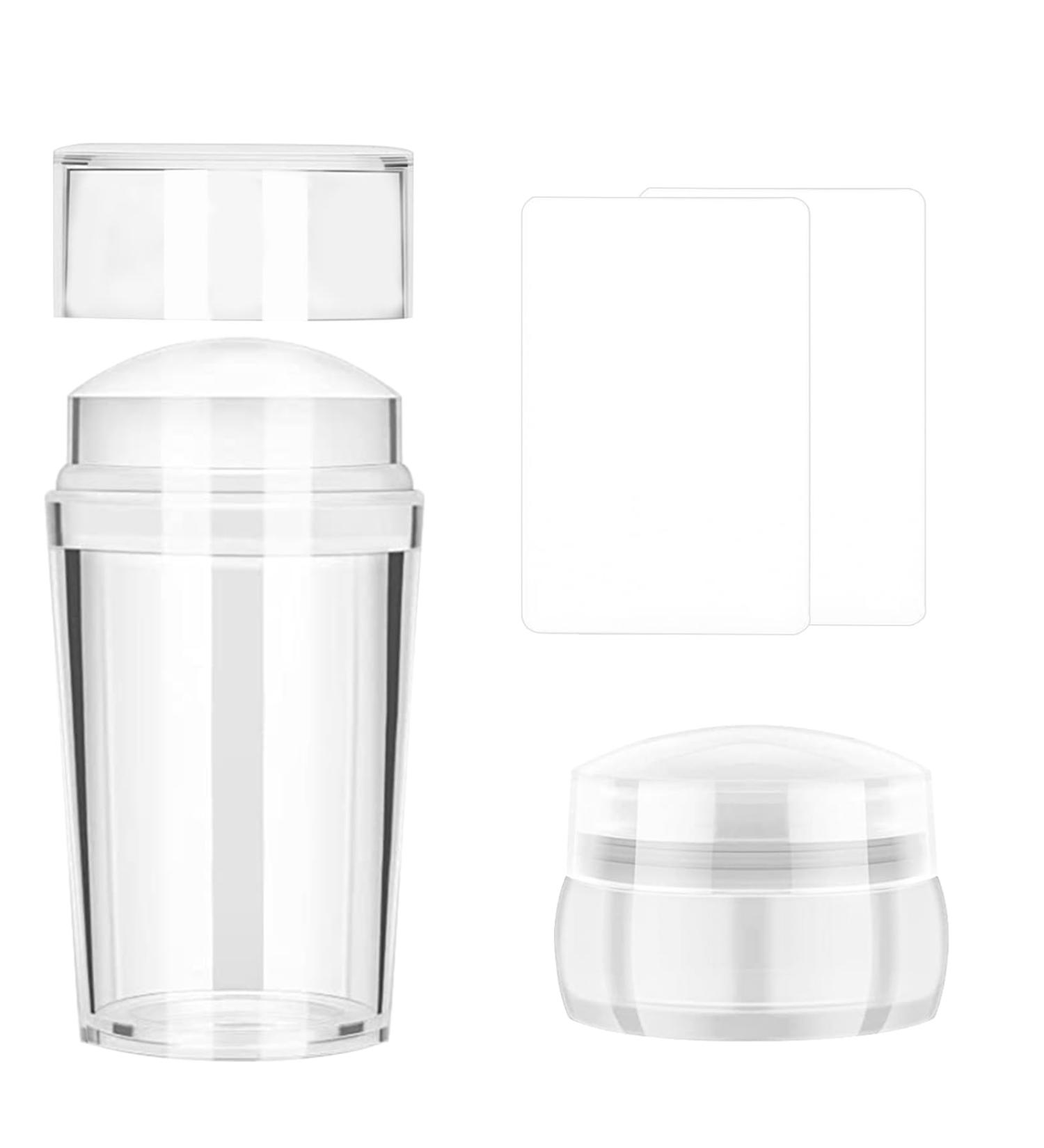 Angnya Nail Art Stamper & Scraper Set - 2 Pieces Transparent French Nail Art Tools for DIY Creative Nail Designs - Buy Online on SooperMarket.com