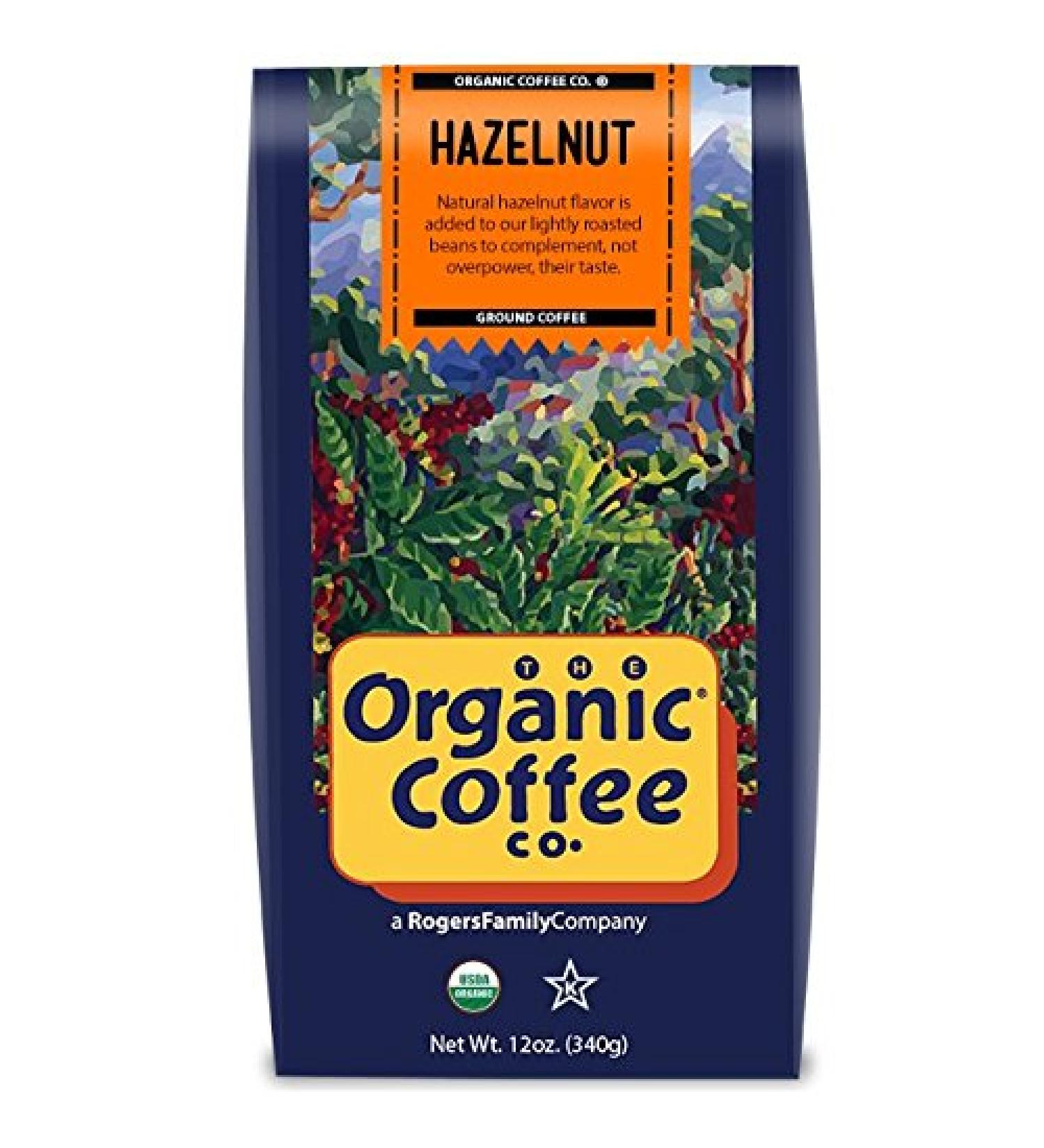 Organic Hazelnut Ground Coffee 12 oz - Premium Flavor | Organic Coffee Co. - Buy Online on SooperMarket.com