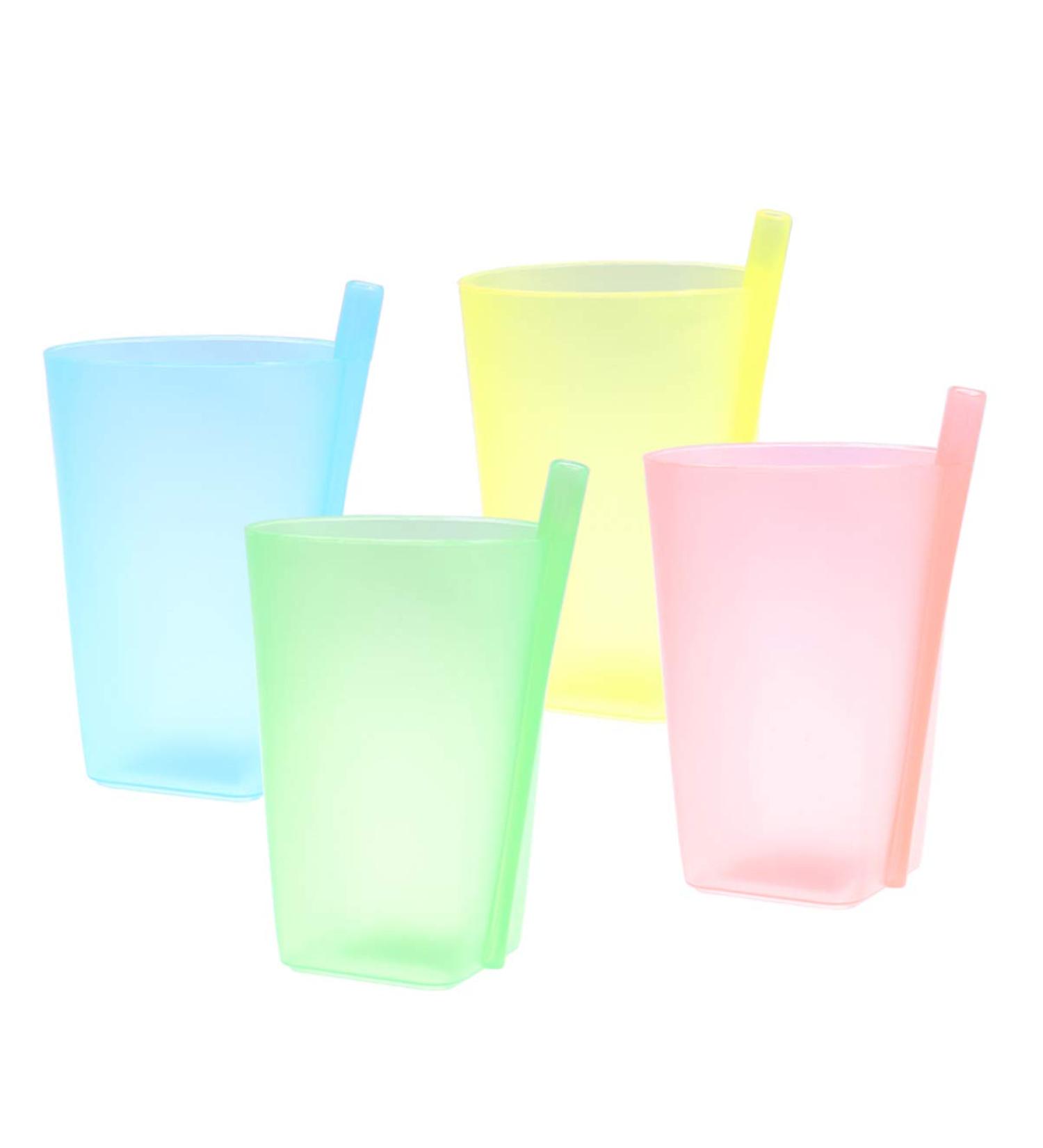EXCEART 4PC Colorful Sip Cups for Kids with Built-in Straw | BPA-Free - Buy Online on SooperMarket.com