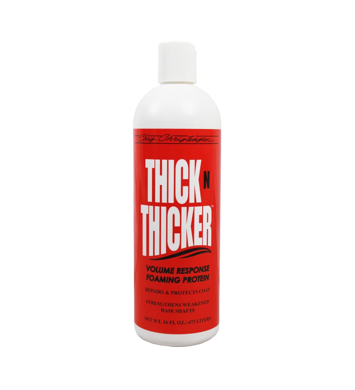 Chris Christensen Thick N Thicker Response Foaming Protein Dog Conditioner Groom Like a Professional Locks in Thickness & Adds 400x The Volume Pro-Vitamin Formula All Coat Types Made in USA 473ml - Buy Online on SooperMarket.com