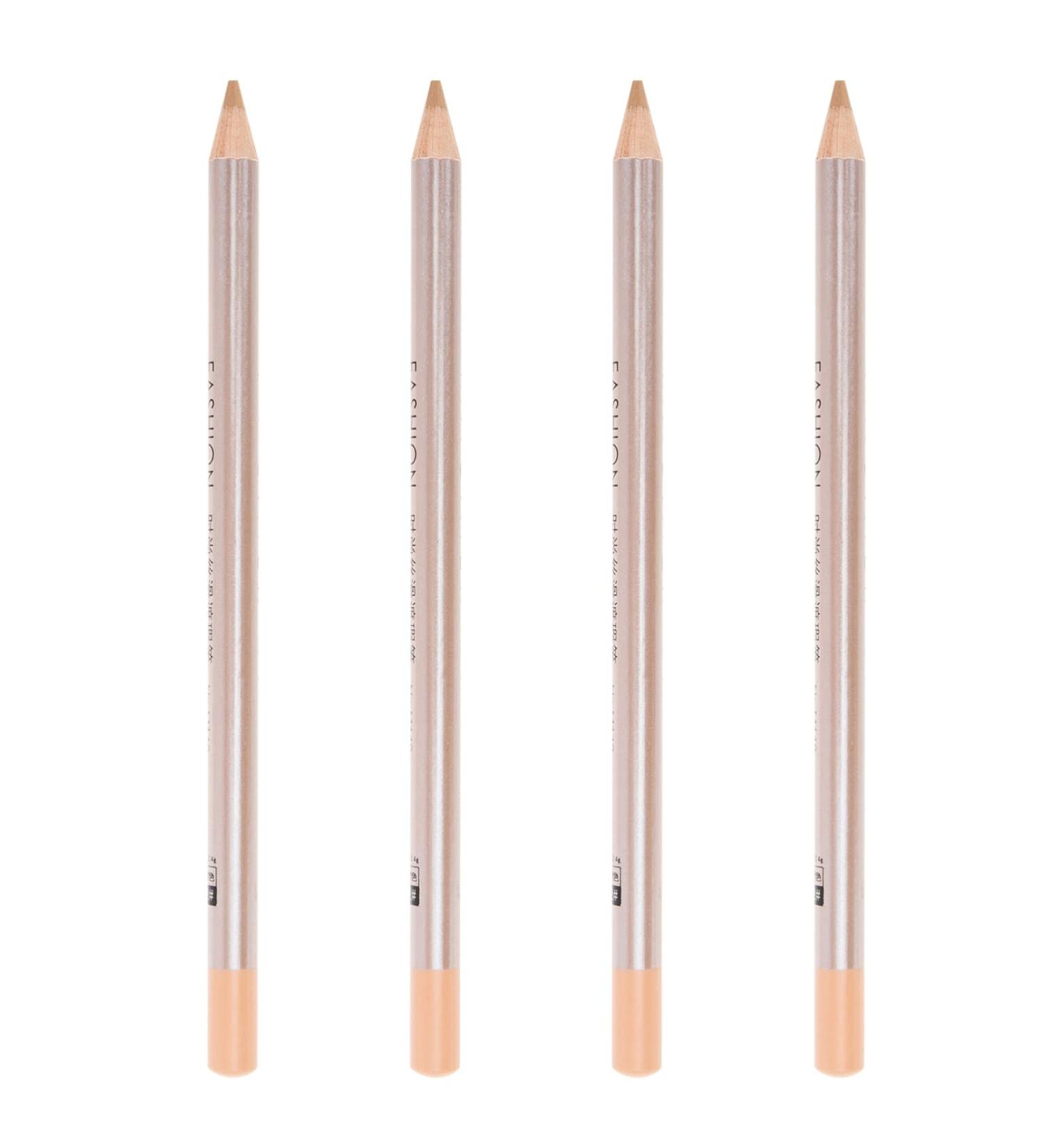 OSALADI 4pcs Scar Cosmetic Concealer Pen Makeup Waterproof Highlighter Professional Pens Brow Eye Wooden Ivory - Buy Online on SooperMarket.com