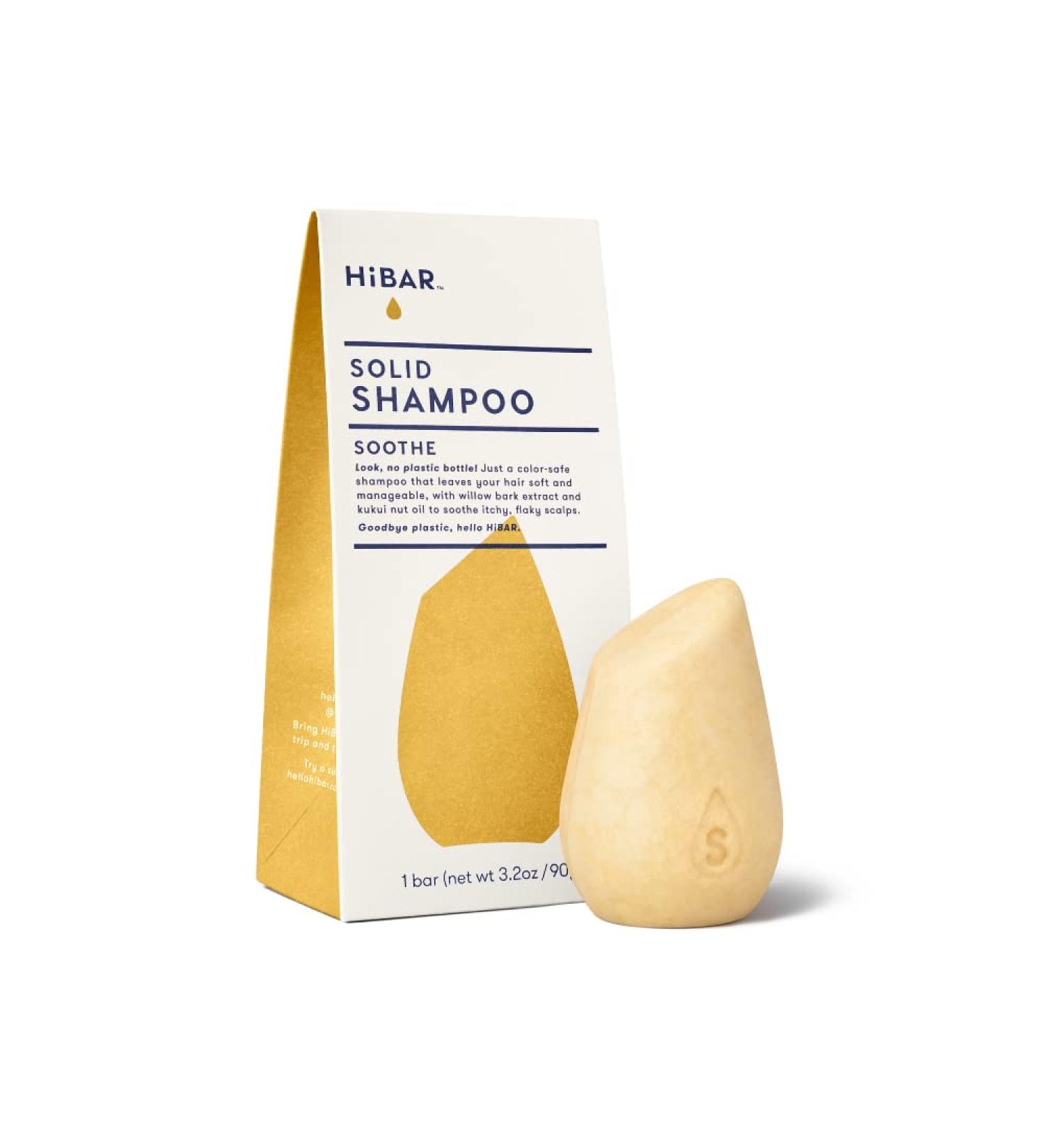 HIBAR Soothe Sulfate-Free Shampoo Bar - Eco-Friendly, All Natural Hair Care - Plastic Free & Color Safe - Travel Size, Zero Waste - Buy Online on SooperMarket.com