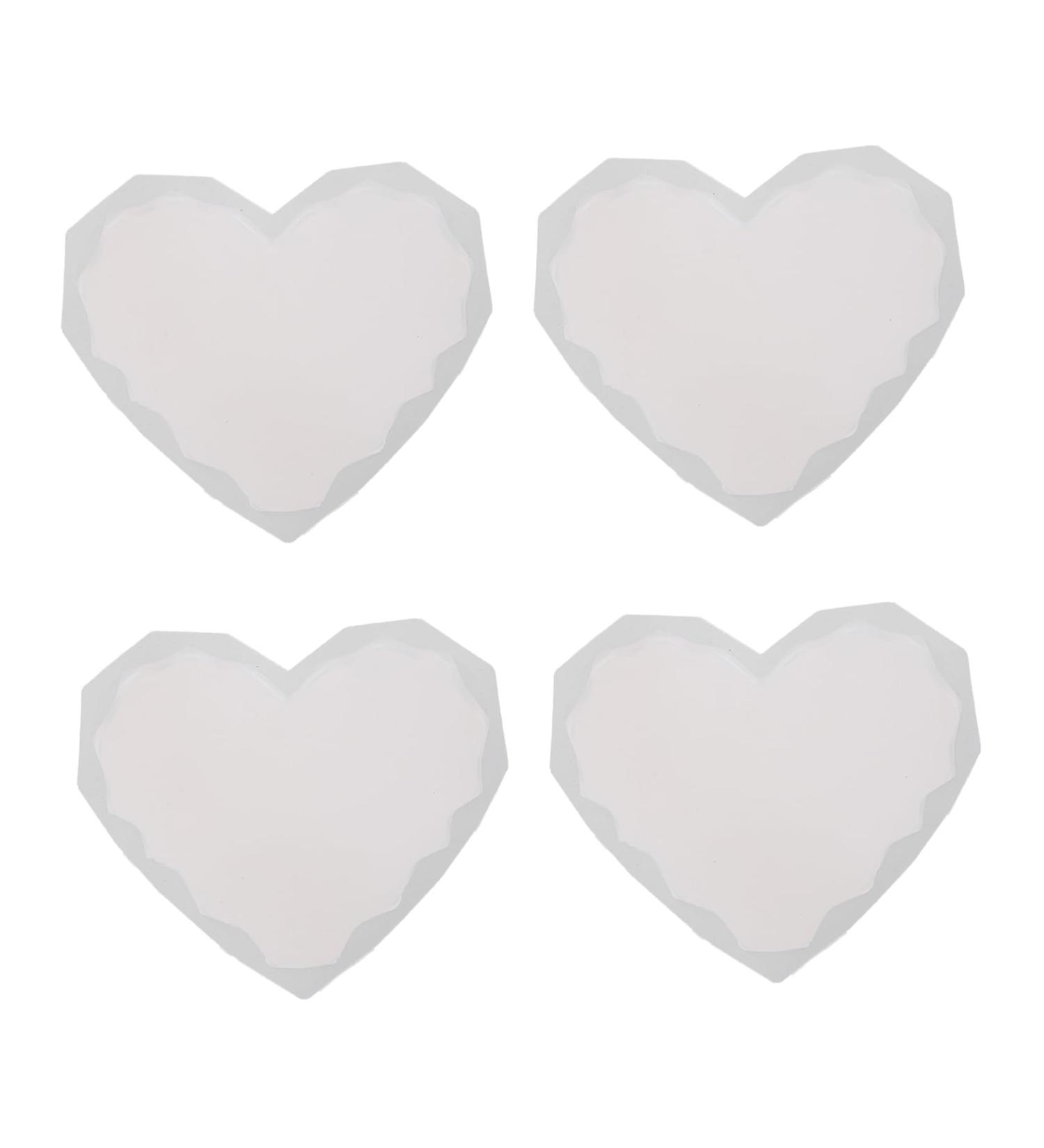LALAFINA 12 Pcs Heart Diamond Mold Cup Mat Mold Food Serving Plate Mold Tray Set up Crystal Epoxy As Shownx3pcs 7.5X6cmx3pcs - Buy Online on SooperMarket.com