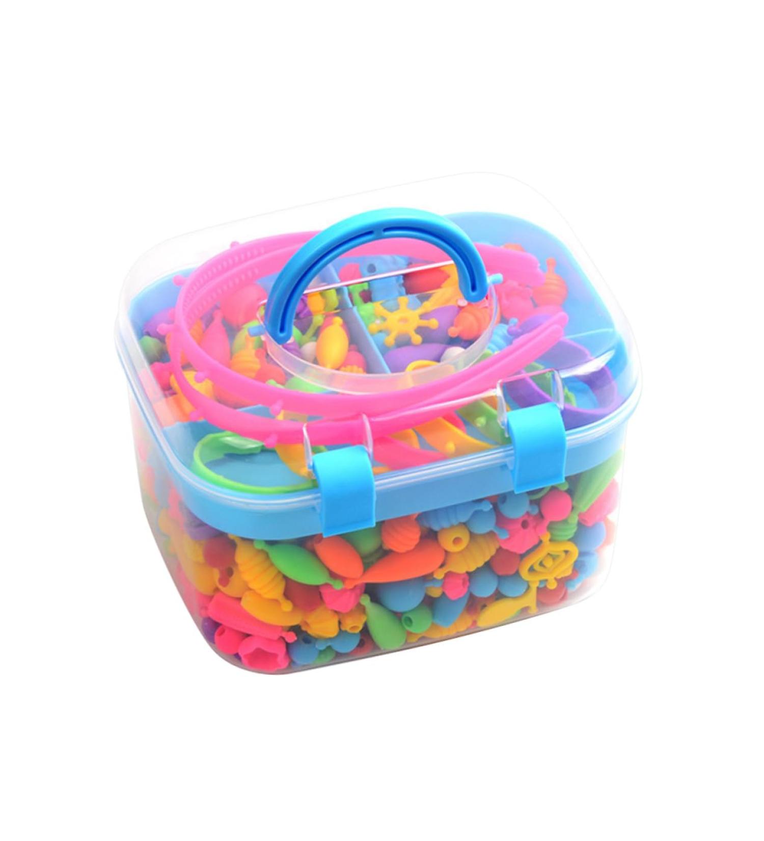 KOMBIUDA 1 Box Bracelet for Little Girl Jewelry Toys DIY Necklaces Beads Jewelry Childrens Toy Pop Beads Toys Rayan Toys for Fun Jewelry Making Kit Pop Snap Beads - Buy Online on SooperMarket.com