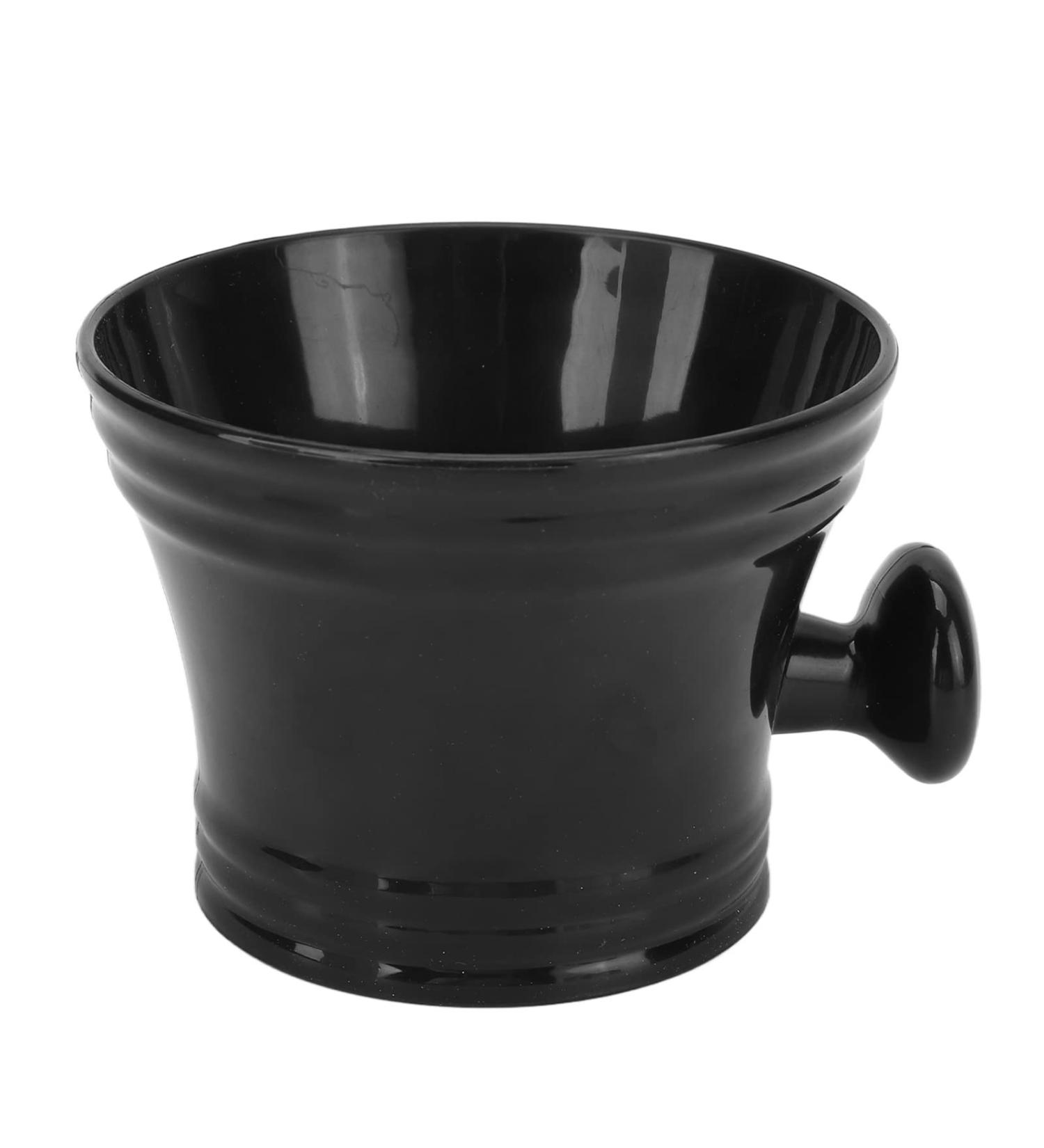 Pilipane Black Shaving Bowl with Handle | Durable Gunfire Design | Ideal for Razor Cream Soap | Travel-Friendly Wide Mouth | Perfect for Barbershop & Home Use - Buy Online on SooperMarket.com