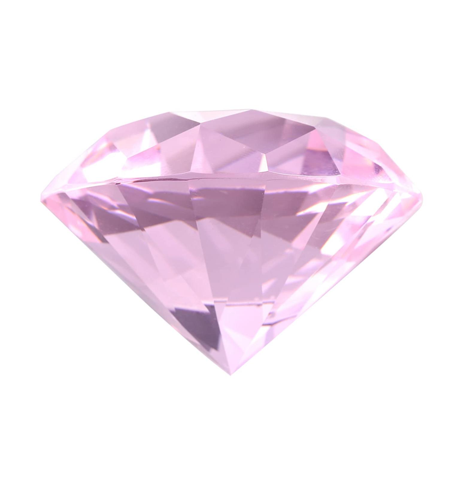 MUNEFE Diamondsly Glass Crystal Drill 2 Color Nail Art Display Glass Crystal Drill for Decorating Rooms and Other Shot Models(60MM pink) - Buy Online on SooperMarket.com