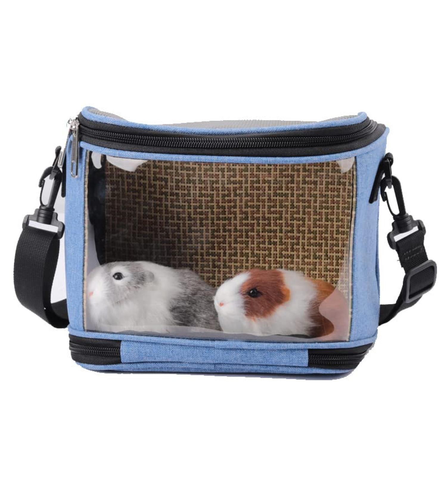 Osindii Bird Travel Cage Small Animals Hamster Carrier Bag PVC Transparent Parrots Travel Cage Breathable Pet Birds Bag Backpack with Shoulder Strap (blue) - Buy Online on SooperMarket.com