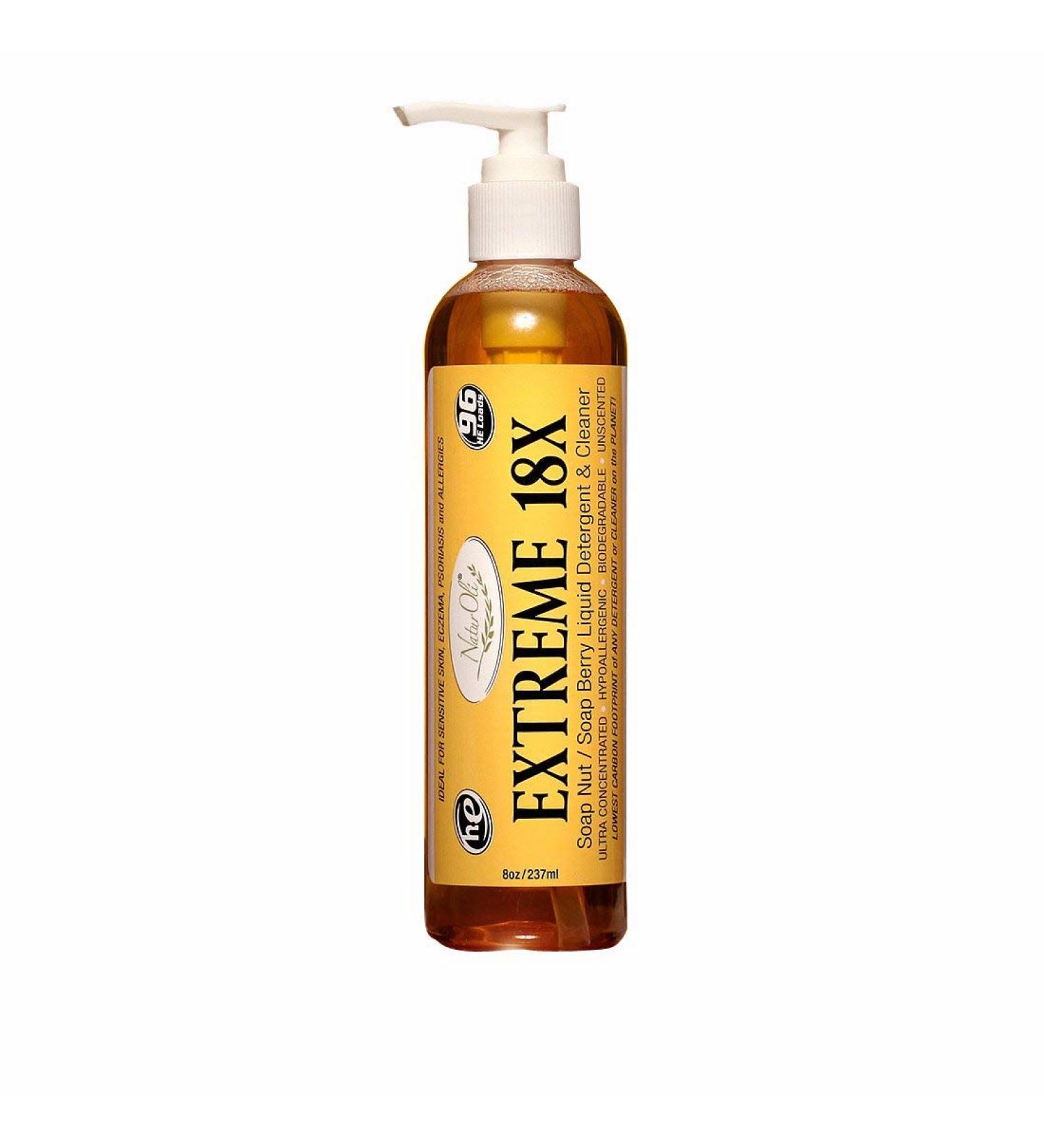 EXTREME - 18X Soap Berry Liquid Laundry Soap - All Natural Detergent And Cleaner - Highly-Concentrated Sulfate-Free Allergy-free Unscented.