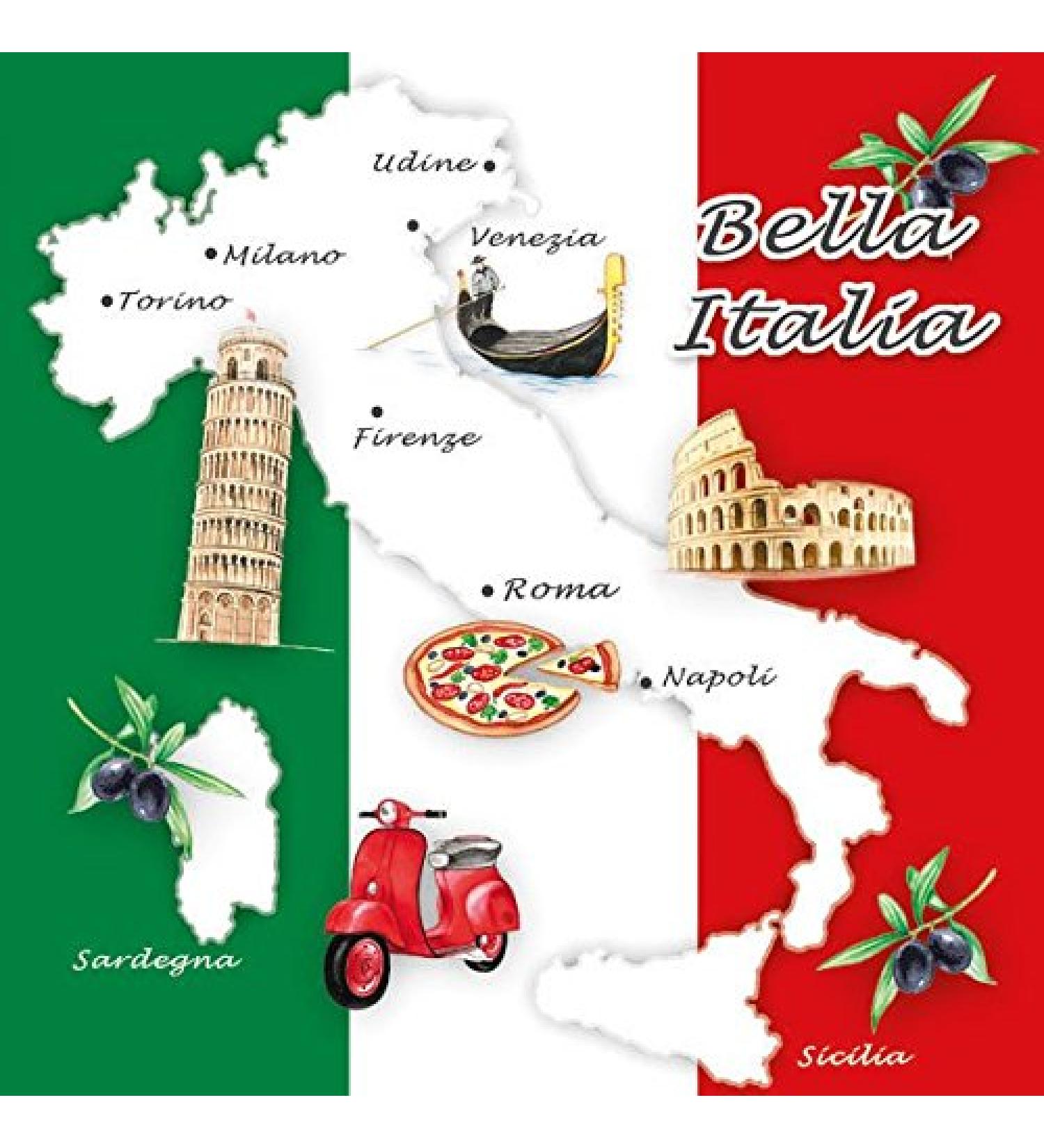 Ambiente Napkins Lunch / Party 33x33cm Bella Italia