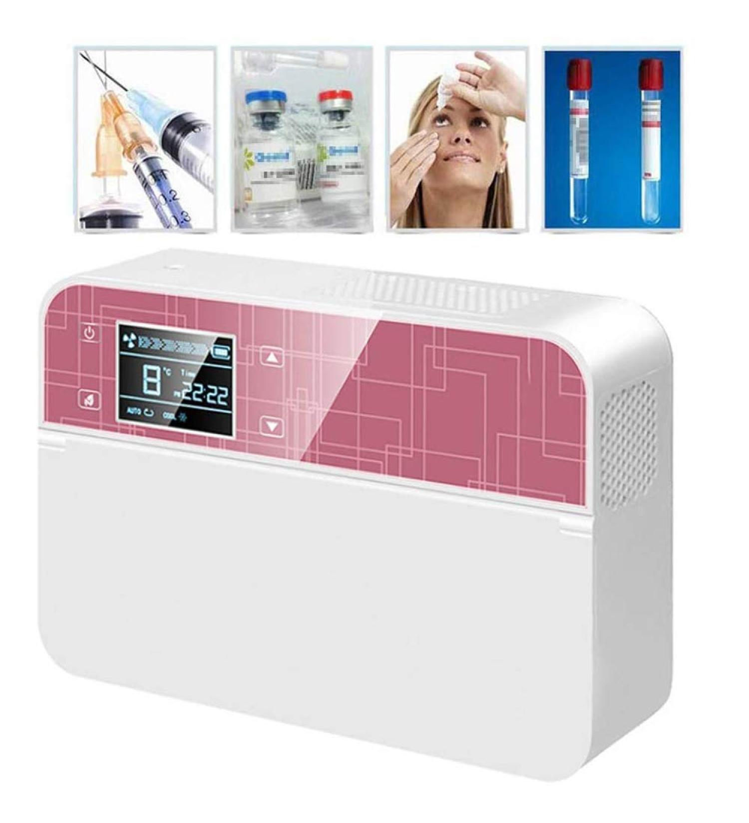 Mini Medicine Refrigerator Case Portable Insulin Cooler Box 0-18 C Constant Temperature Car Refrigerated Reefer for Hoom Diabetic Travel - Buy Online on SooperMarket.com