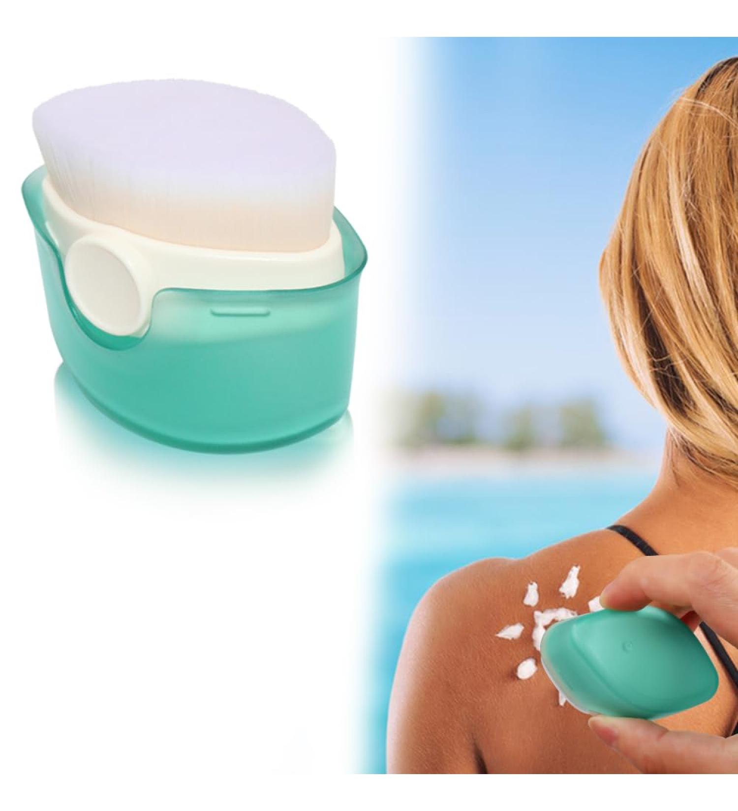 SonKu Sunblock Buddy Brush - Perfect Sunscreen Applicator for Kids & Families | Sun Cream Brush with Protective Caps - White - Buy Online on SooperMarket.com