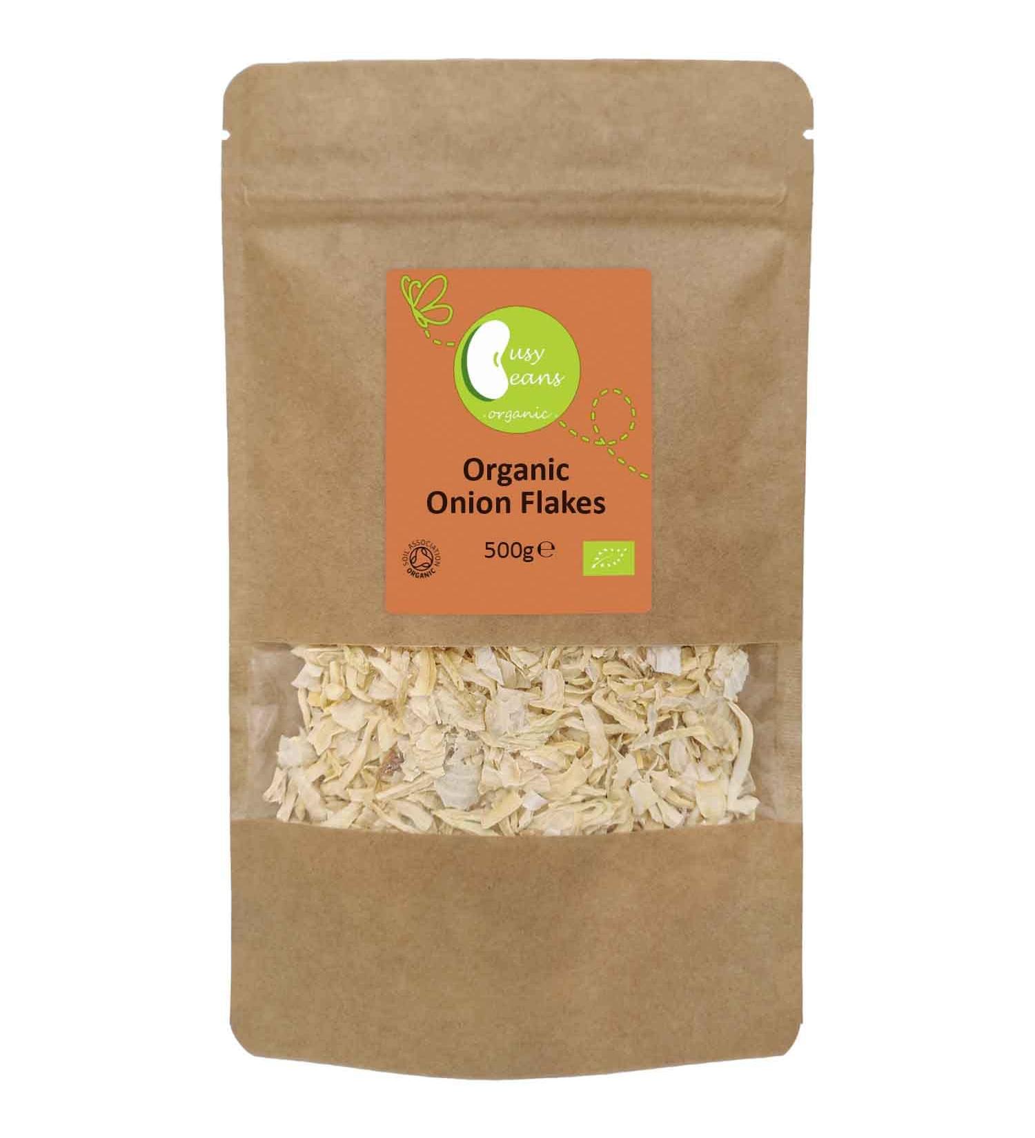 Organic Onion Flakes - Certified Organic - by Busy Beans Organic (500g) - Buy Online on SooperMarket.com
