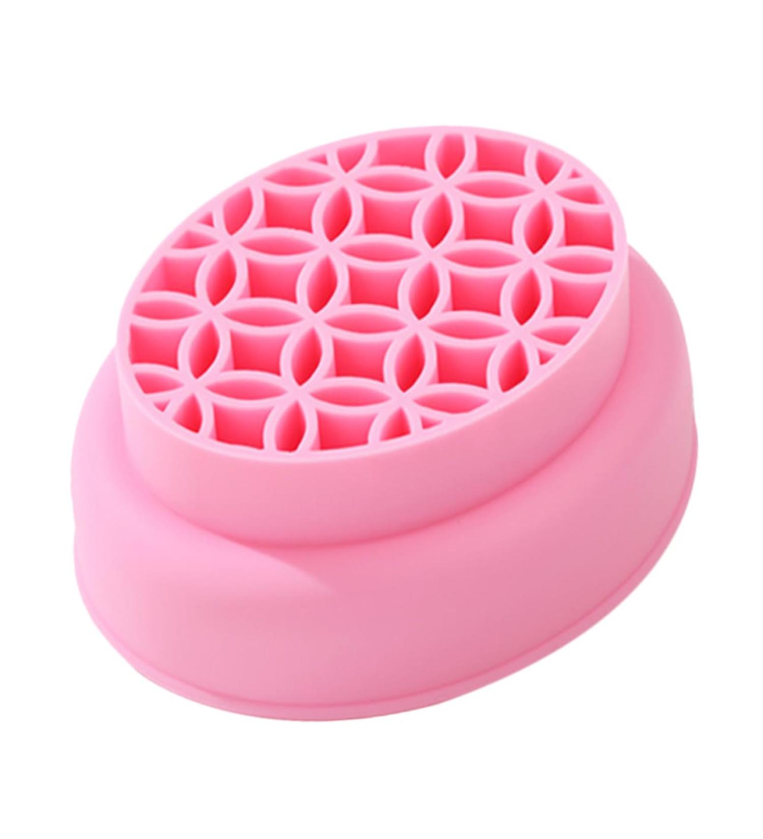 Silicone Makeup Brush Scrubber Bowl & Drying Rack | Ultimate Brush Cleaning Tool | Efficient Storage for Makeup Brushes - Buy Online on SooperMarket.com