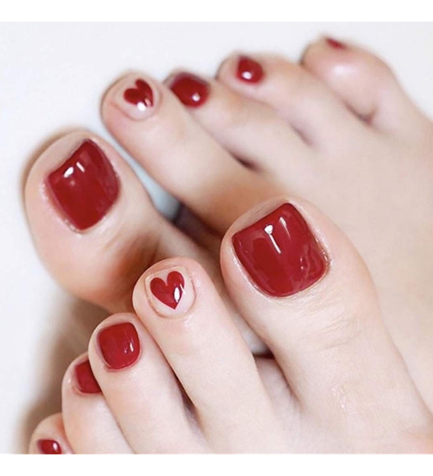 Brishow Artificial Foot Toenails - 24pcs Acrylic Stick-On Toenails for Women & Girls - Perfect Fake Toenails for a Stylish Look - Buy Online on SooperMarket.com