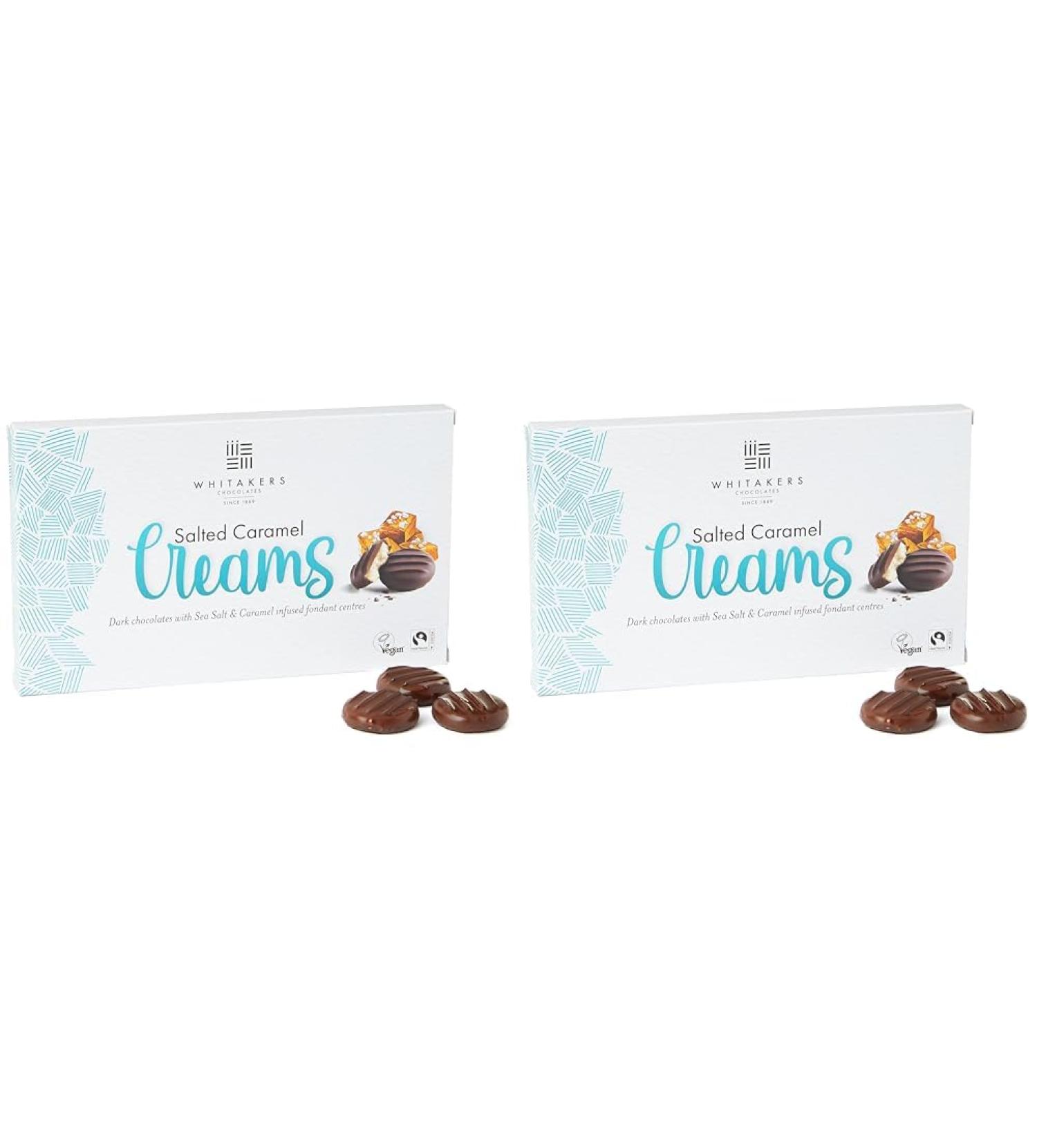 Whitakers Salted Caramel Creams Fairtrade Vegan 0.15 kg (Pack of 2) 150 g (Pack of 2) - Buy Online on SooperMarket.com