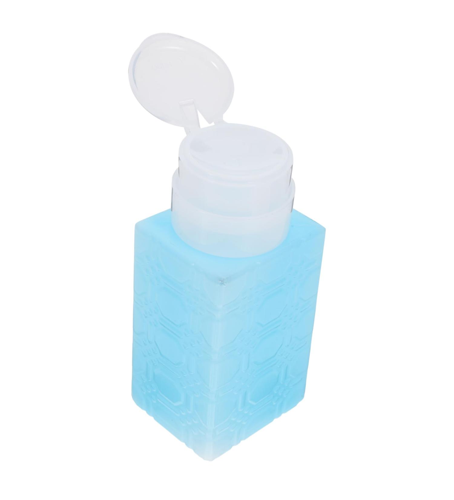 FOYTOKI Nail Polish Remover Dispenser Makeup Remover Container Pump Bottle Dispenser Makeup Remover Dispenser Powder Pump Bottle Mini Water Dispenser Makeup Remover Pump Dispenser 6x5x13cm Blue - Buy Online on SooperMarket.com