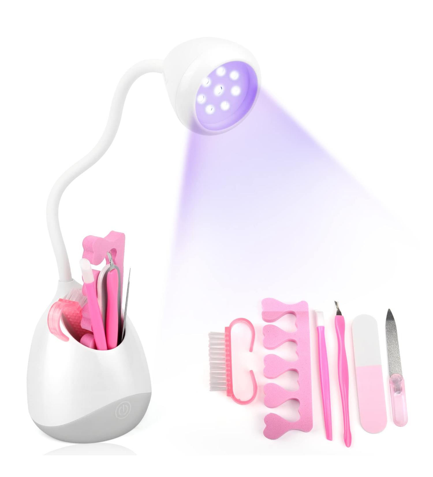 Lionvison 36W Mini UV Nail Lamp with 360 Rotation & Nail Accessories Storage - Buy Online on SooperMarket.com