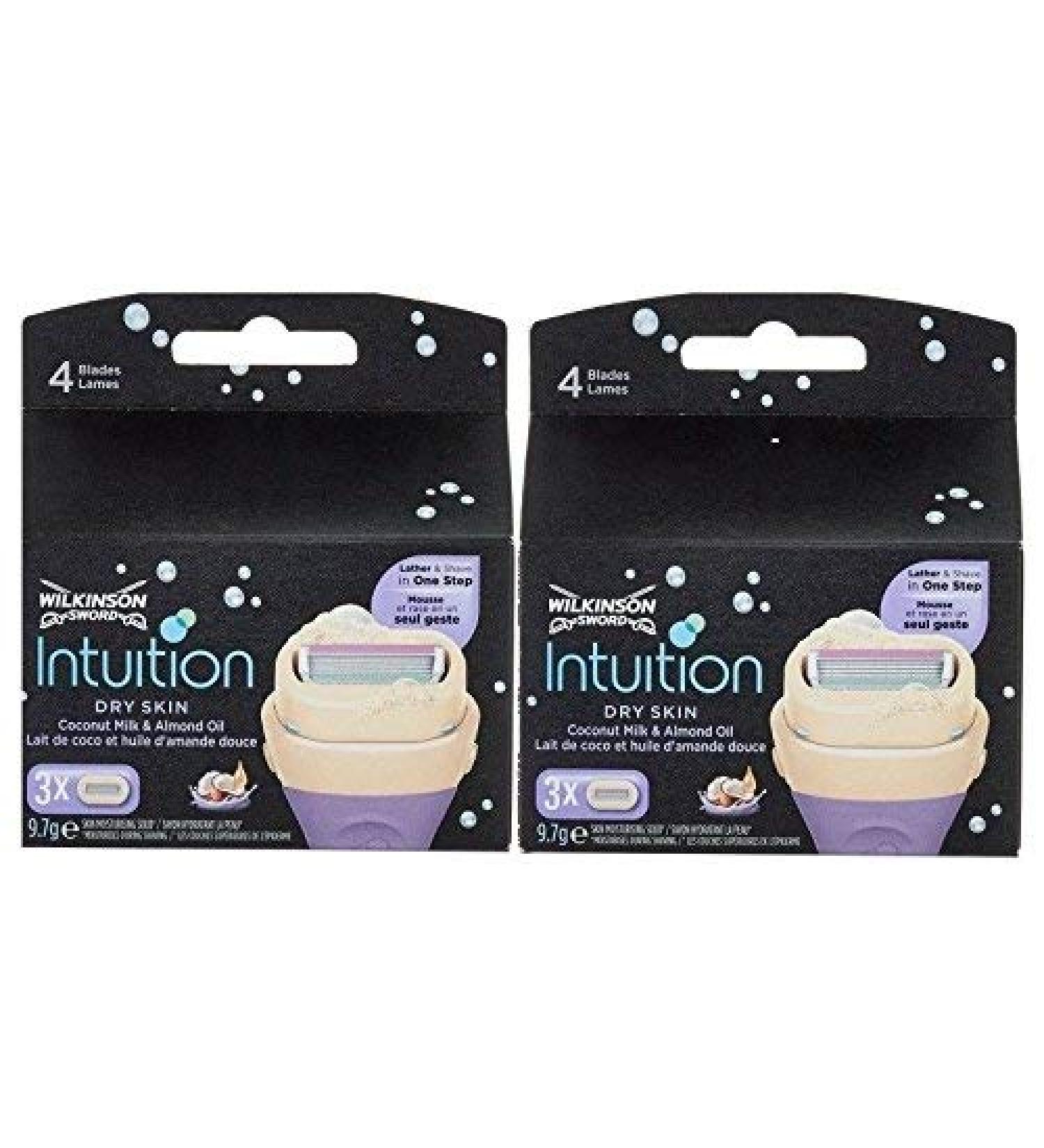 Wilkinson Sword Intuition Dry Skin Blades (6 Pack) 2x3 (Promptly dispatched in 1 working day) 3 count (Pack of 2) - Buy Online on SooperMarket.com
