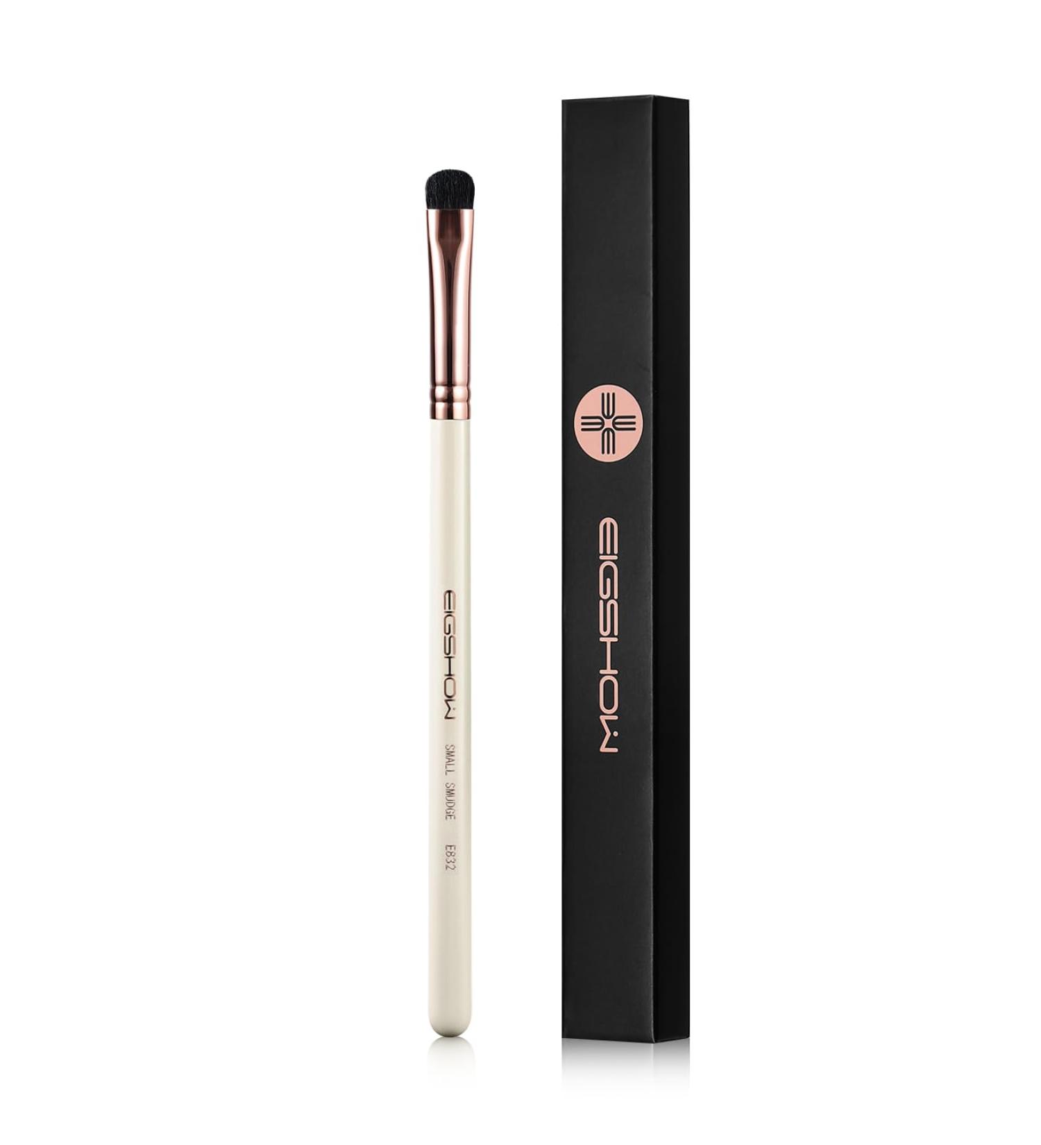 Small Smudge Brush - Professional Eyeshadow Brush for Smudging & Blending | Premium Synthetic Bristles - Ivory E832H - Buy Online on SooperMarket.com