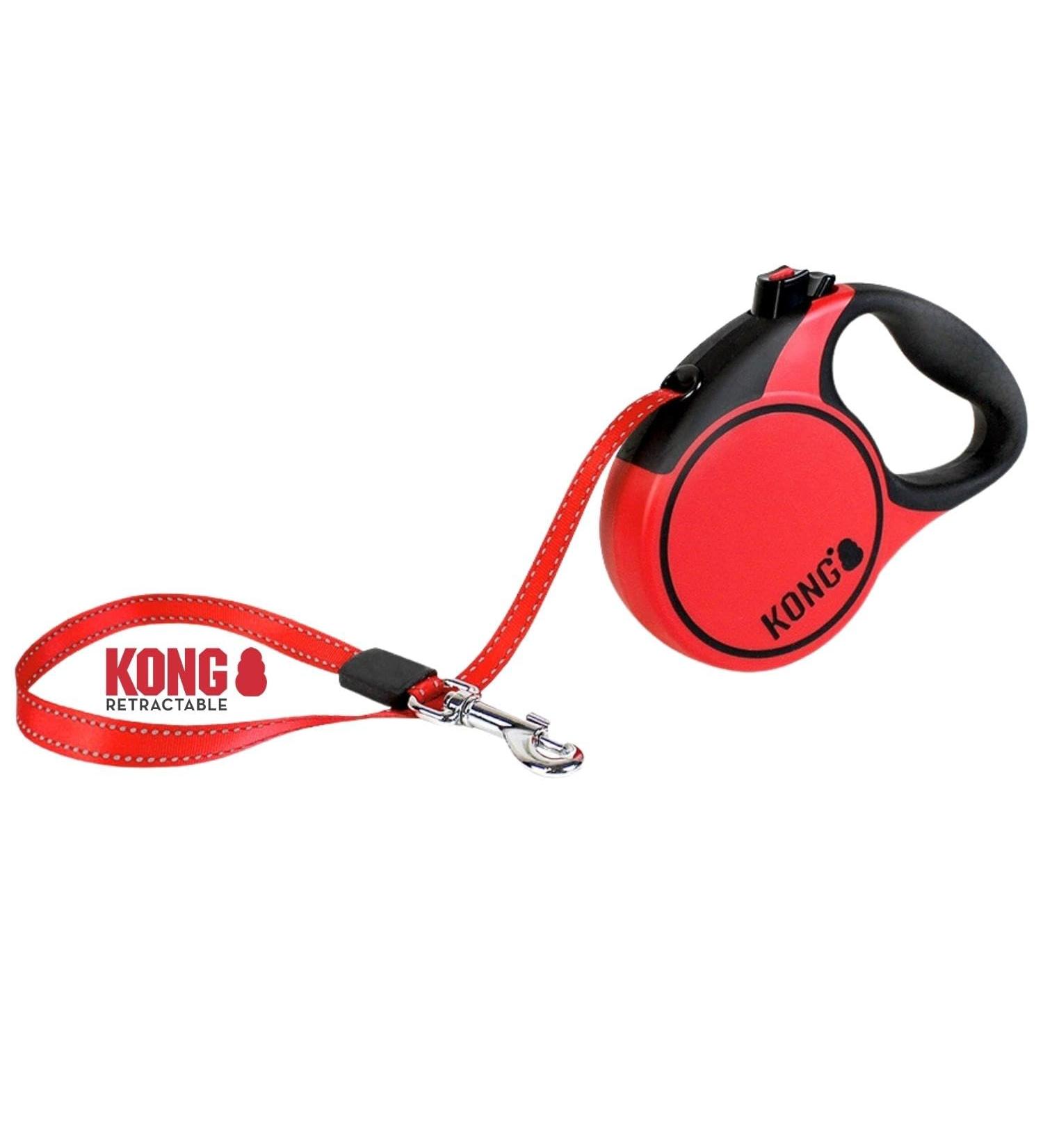 High-Quality 5m Cong Roll-Out Dog Leash for Large Dogs up to 50kg - Comfort Grip Break & Lock System Reflective Belt - Red - Buy Online on SooperMarket.com