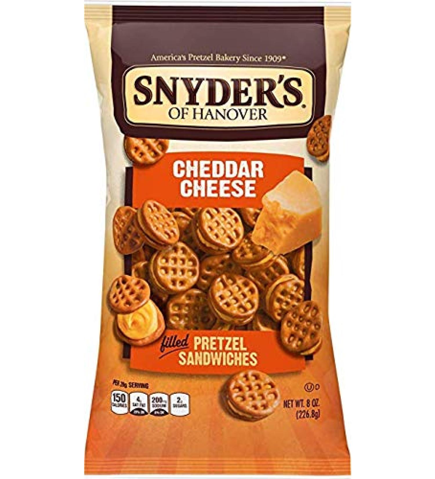 Snyder's of Hanover Pretzel Sandwiches - Cheddar Cheese - 8 oz (2 Pack) - Buy Online on SooperMarket.com