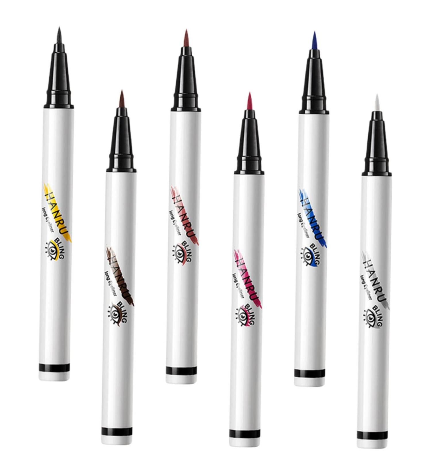 PLAFOPE 6pcs Liquid Eyeliner Pen Ultra-fine Felt-tip Eyeliner White Liquid Eyeliner Pink Eyeliner Abs - Buy Online on SooperMarket.com