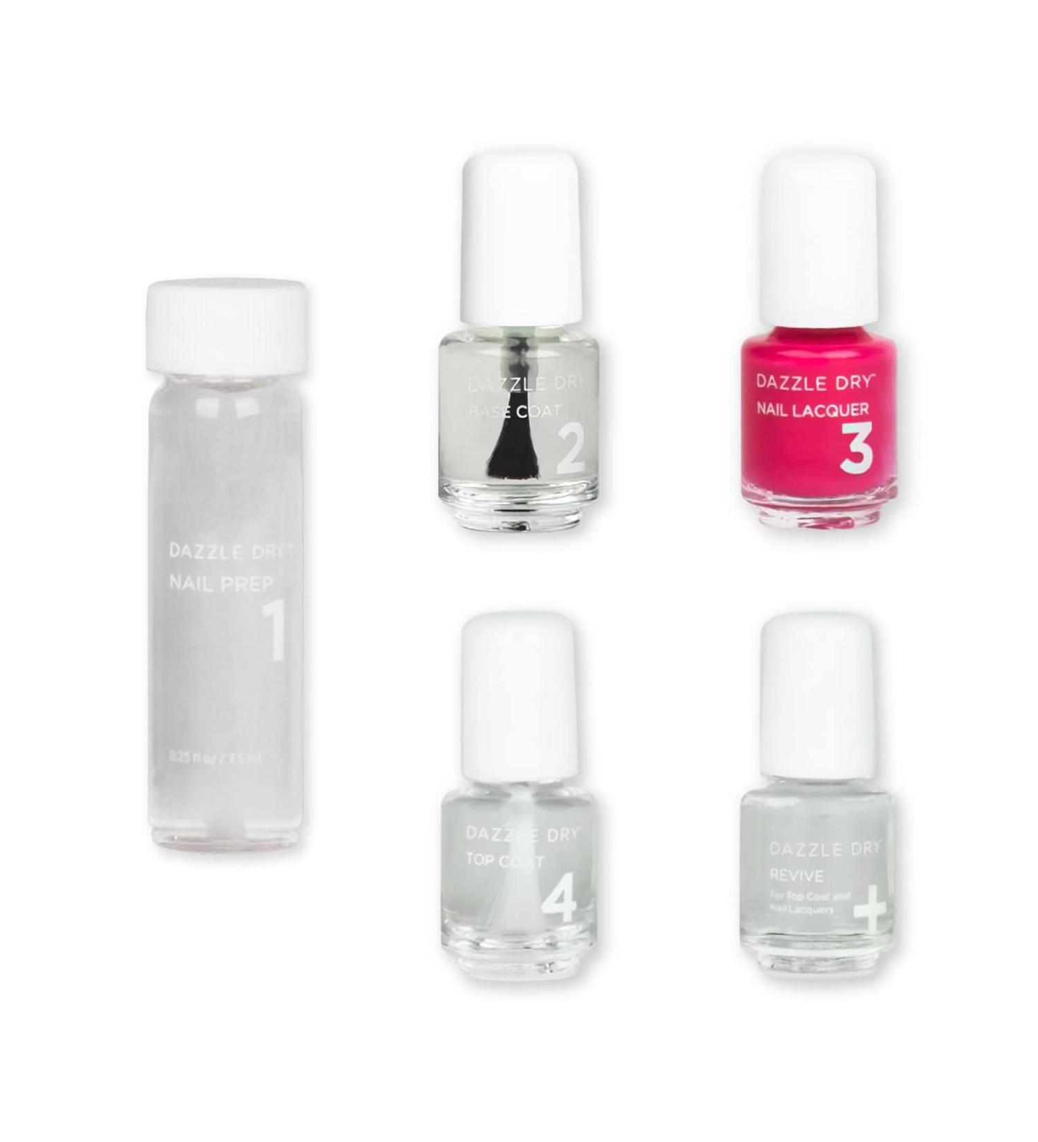 Dazzle Dry Mini Kit 4 Step System - The Duchess (5 Piece Kit) - Bright Strawberry Pink - Buy Online on SooperMarket.com