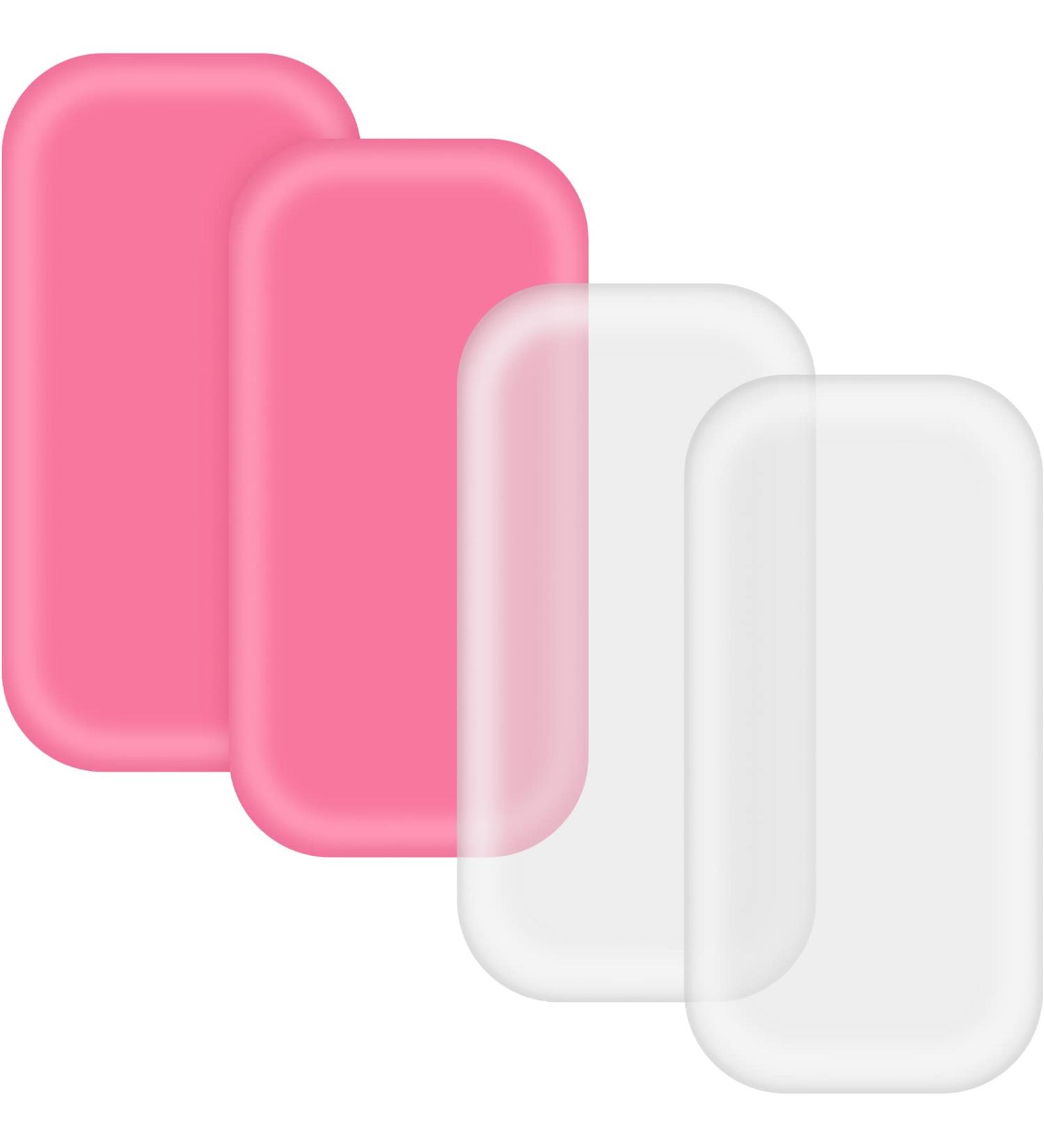 4-Piece Silicone Lash Pad Set for Eyelash Extensions | Pink & Transparent | Reusable Gasket Pallet for Loose False Lashes - Women's Lash Extension Supplies - Buy Online on SooperMarket.com