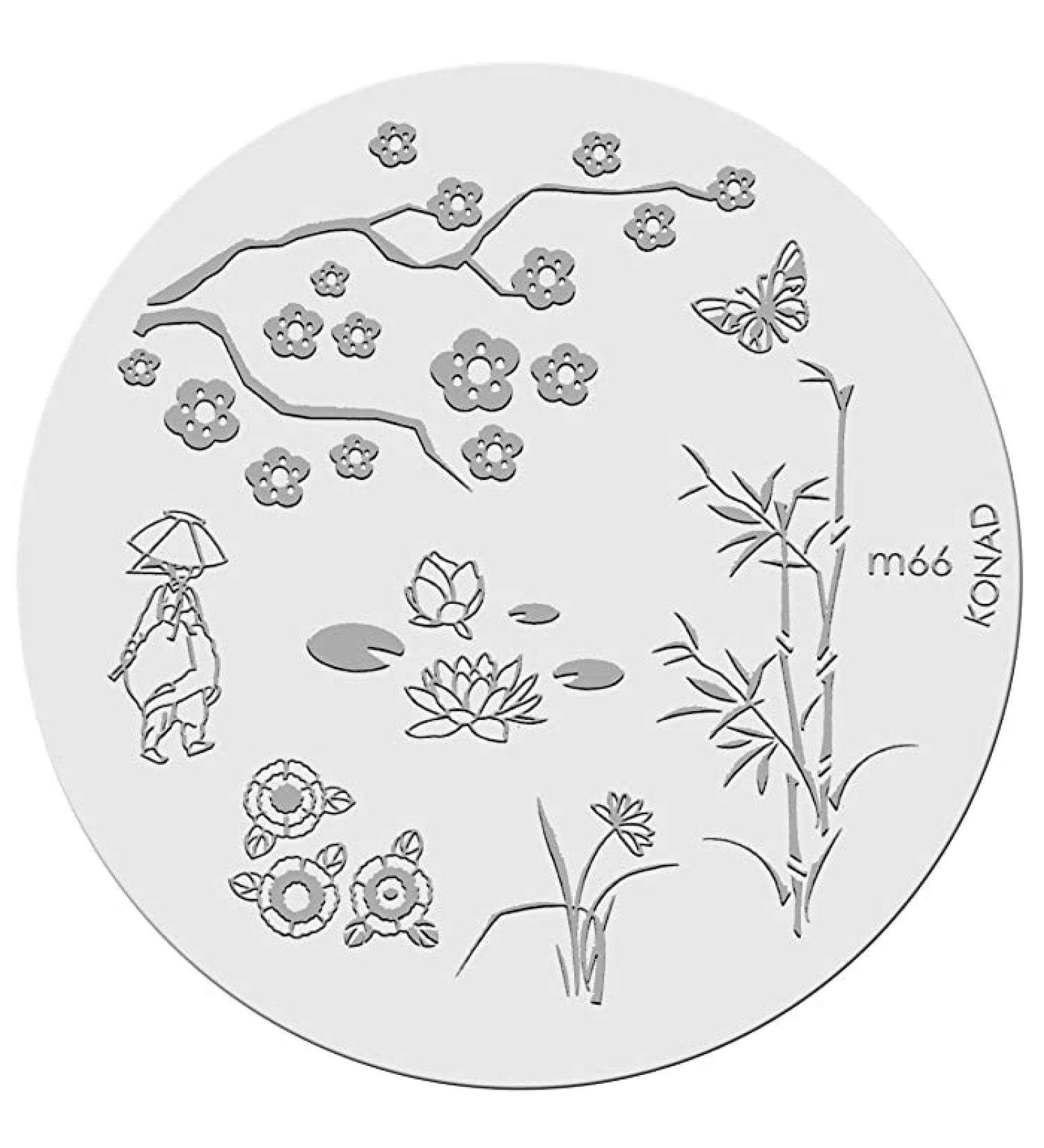 Konad stencil stamping stamping stencil M66