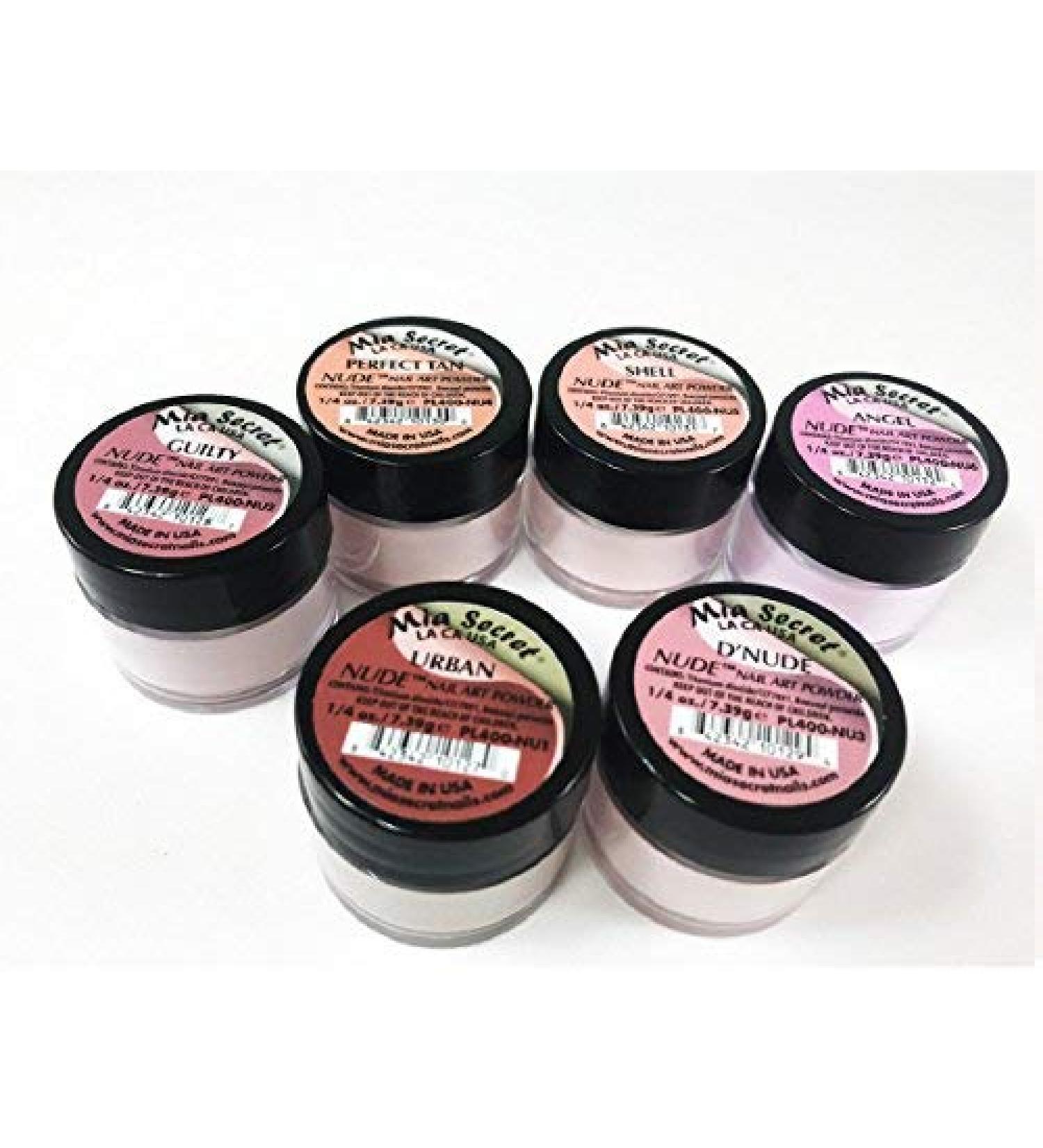 Mia Secret Nail Art Powder NUDE Collections,  oz. Set of 6 colors