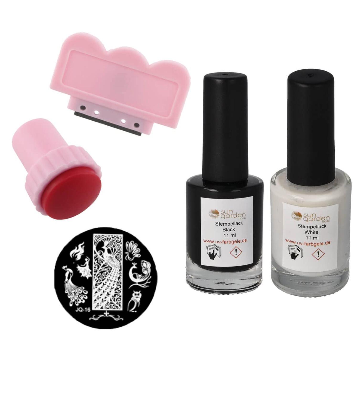 Premium Stamping Kit: 2x Stamp Varnish Scraper Stencil Perfect for DIY Crafts | International Shipping Available - Buy Online on SooperMarket.com