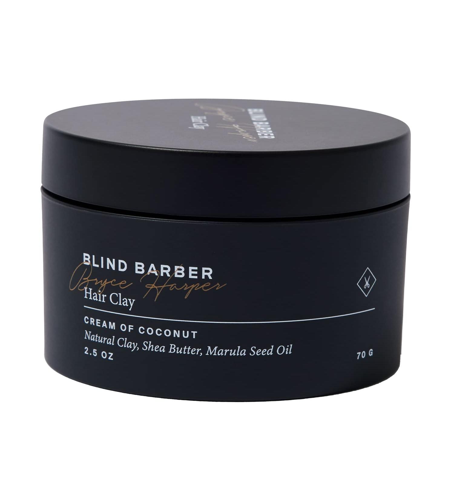 Blind Barber Bryce Harper Hair Clay - Volumizing Styling Paste for Men | Strong Hold Matte Finish | Water Based Hair Product (2.5oz) - Buy Online on SooperMarket.com