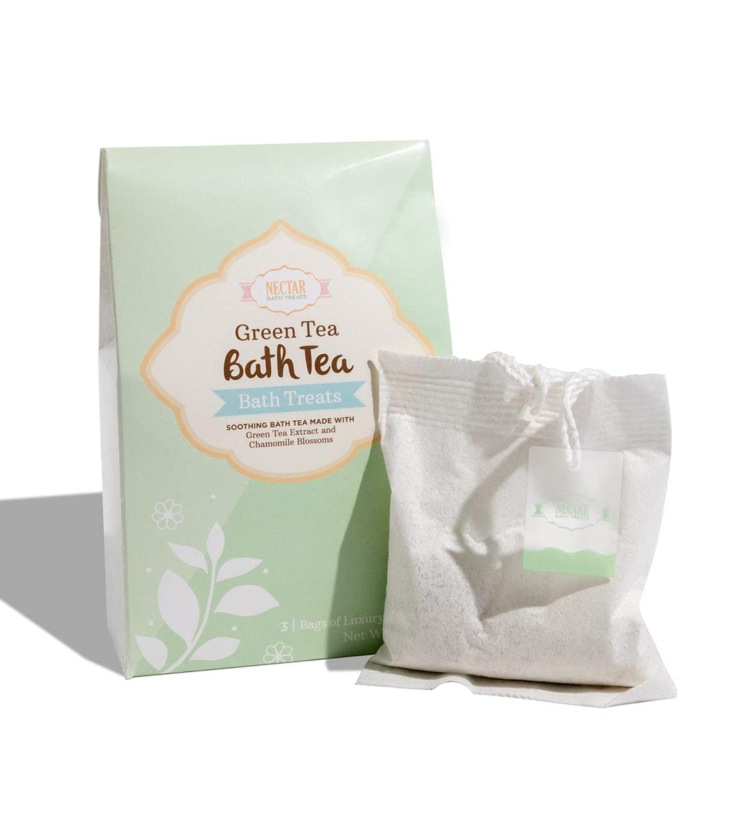 Green Tea & Chamomile Bath Tea Bags - Herbal Bath Soak Gift for Her - Buy Online on SooperMarket.com