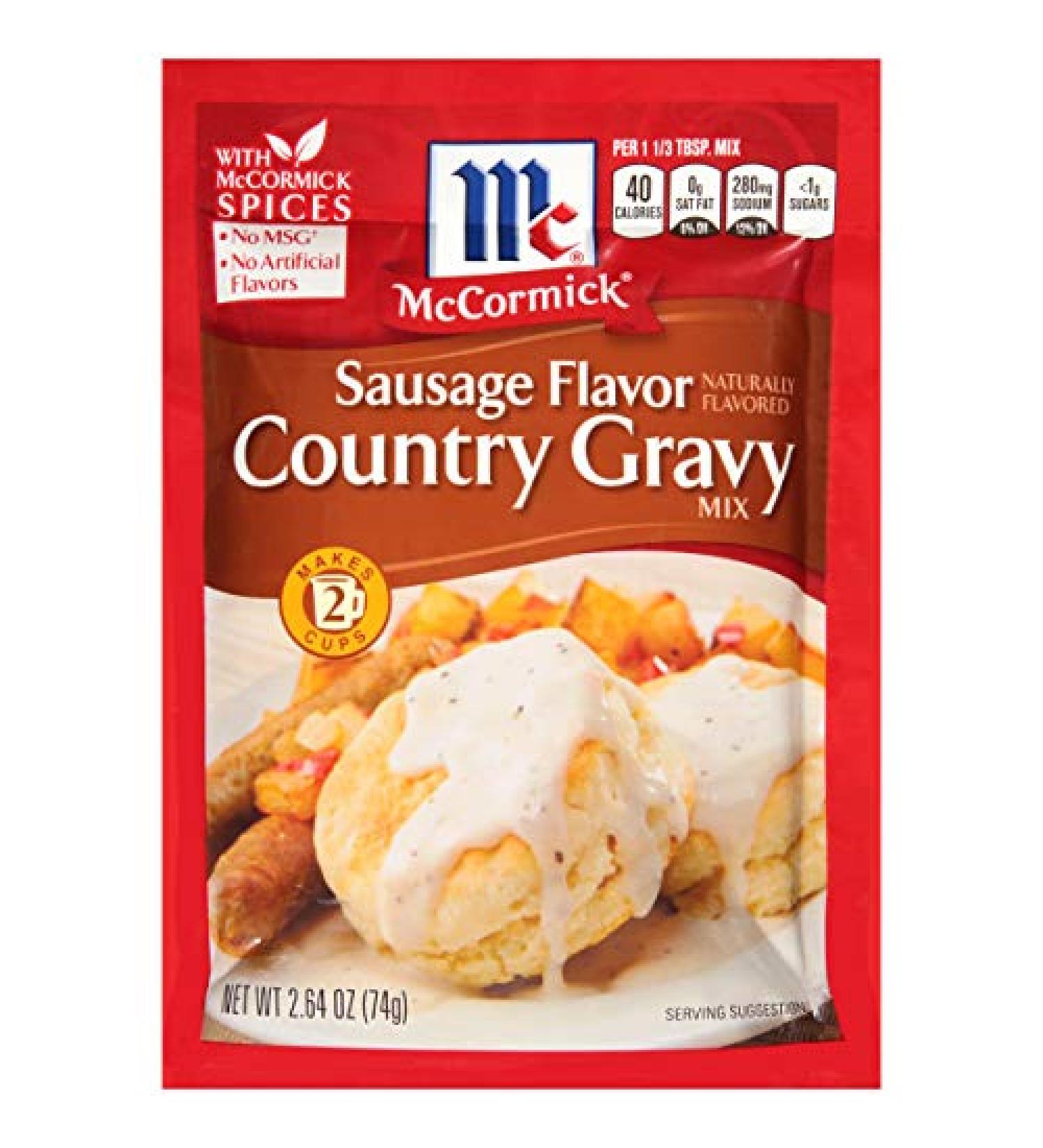 McCormick Country Gravy Mix  Sausage Flavor  2.64 oz(Pack of 5) - Buy Online on SooperMarket.com