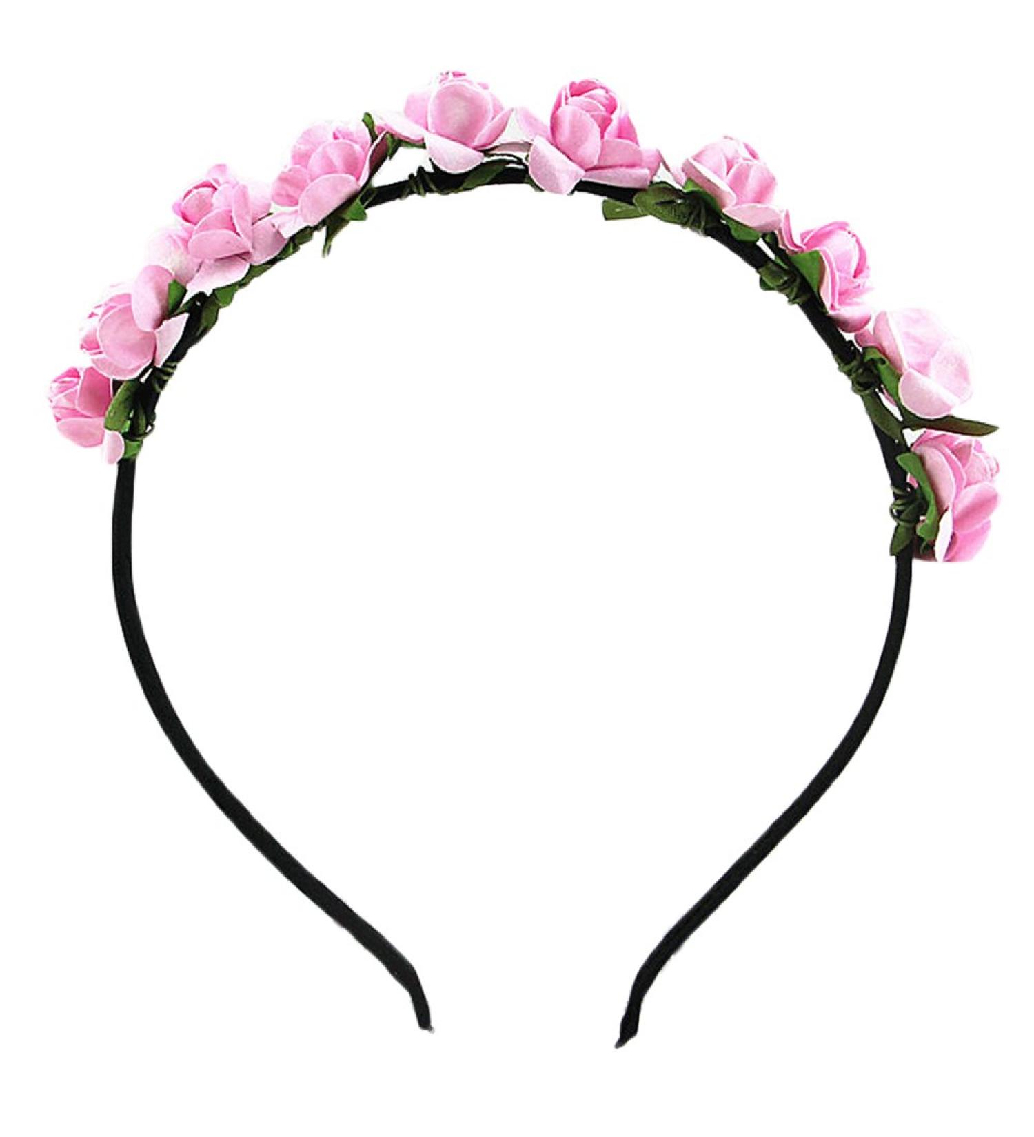 Shop Pink Flower Headband for Weddings & Parties | Boho & Hippie Style Accessories - Buy Online on SooperMarket.com