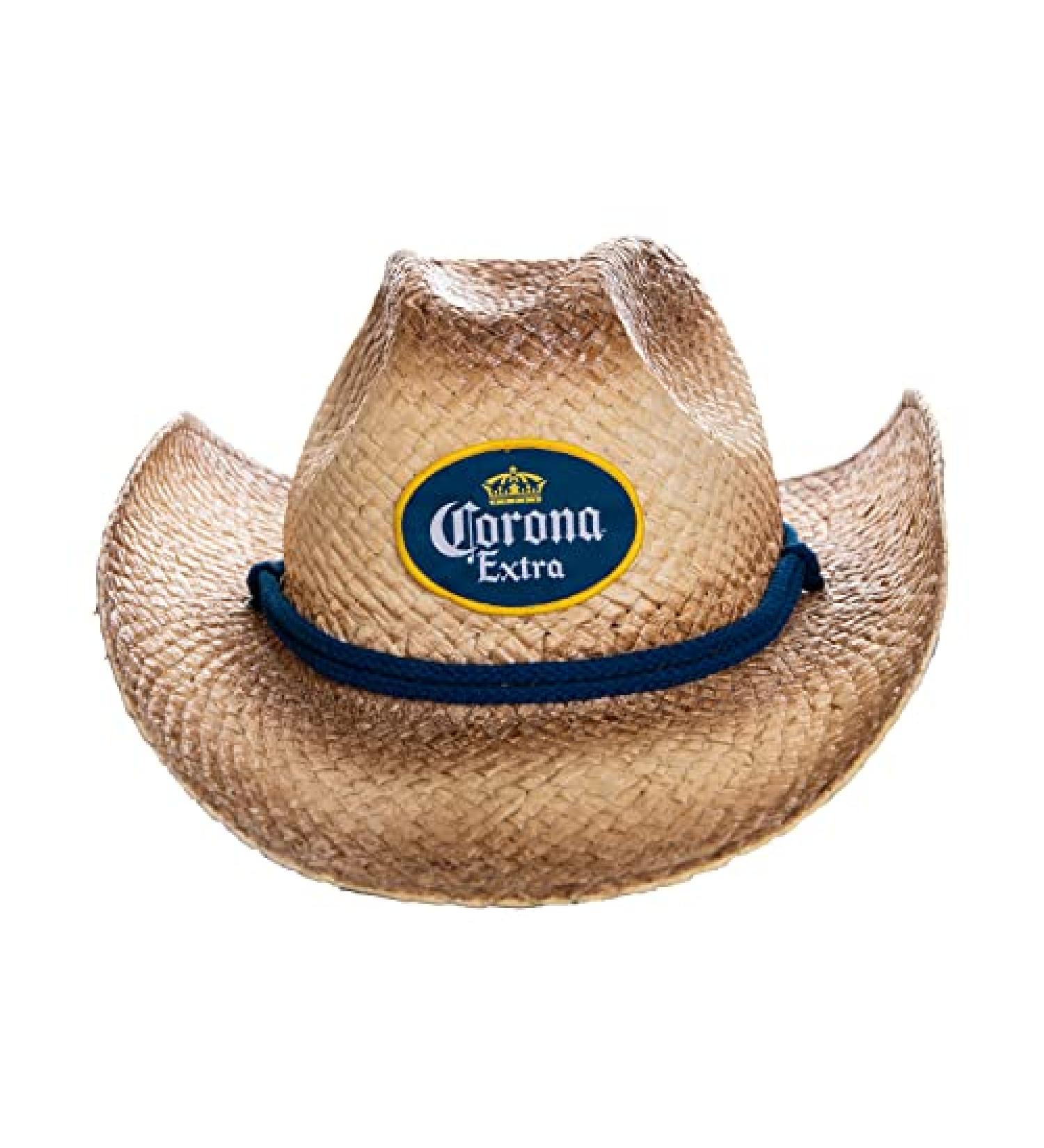 Men's Corona Extra Tan Straw Beach Cowboy Hat with Curved Brim - Shop Now! - Buy Online on SooperMarket.com