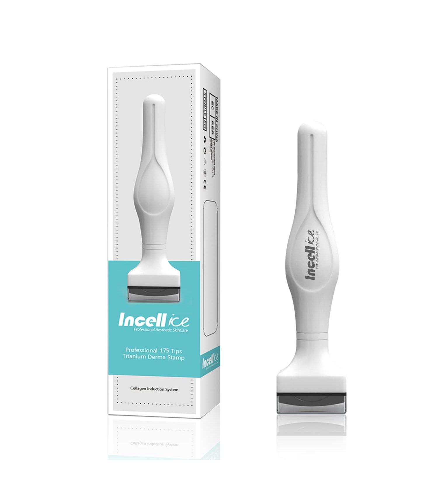 Professional Microneedle Derma Stamp for Hair & Beard Growth - 175 Titanium Pins for Face, Skin Care - Men and Women Home Use | 1.0mm - Buy Online on SooperMarket.com