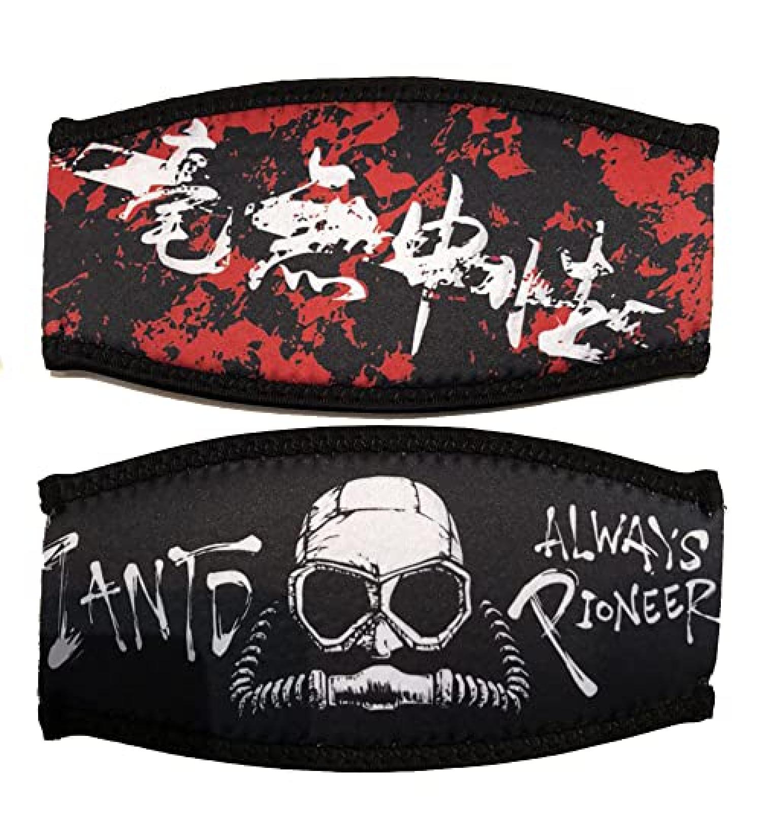 AUTOKOLA Neoprene Scuba Diving Mask Strap Cover - Black - CCR Flag Patterns - Velcro Closure - 7.5 x 3.5 - Buy Online on SooperMarket.com