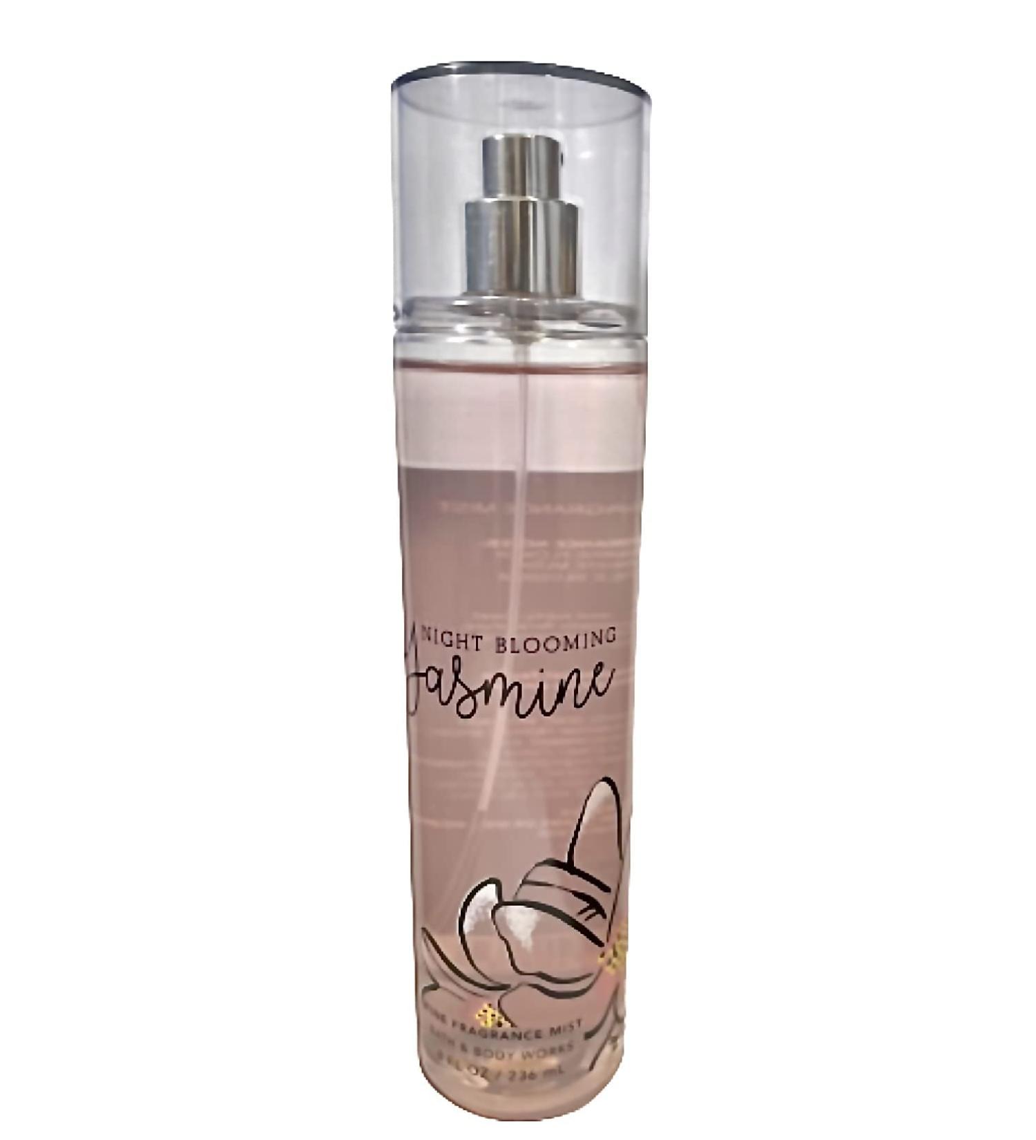 Bath and Body Works NIGHT BLOOMING JASMINE Fine Fragrance Mist 8 Fluid Ounce, 2020 Limited Edition
