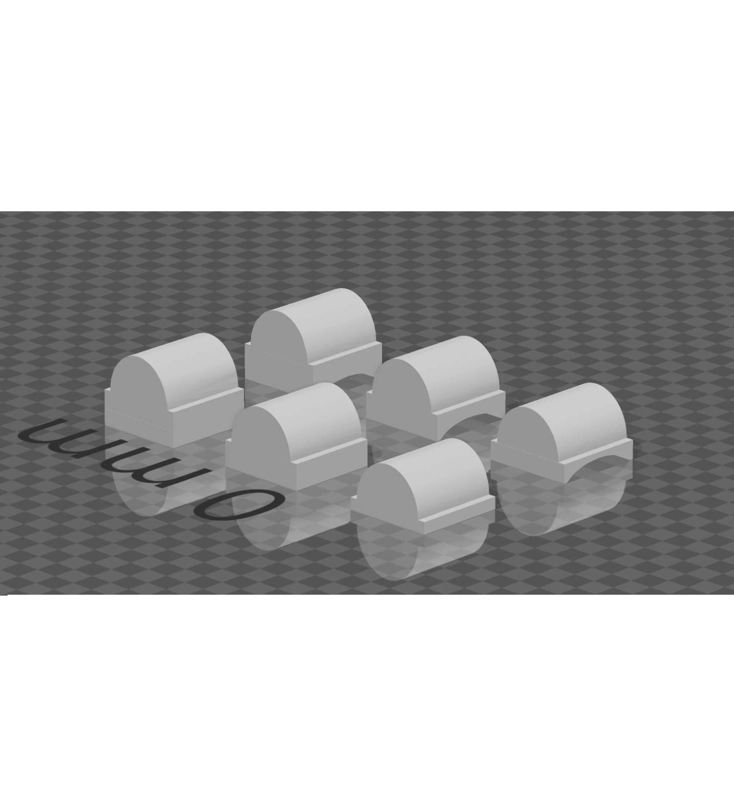 Loboloko Perfect Hop-6 pieces Hop-Up Nubs/Flat Hop and Omega Spacer/various sizes for Airsoft Softair Hopup Chamber Kammer/R-Hop Rhop Tensions