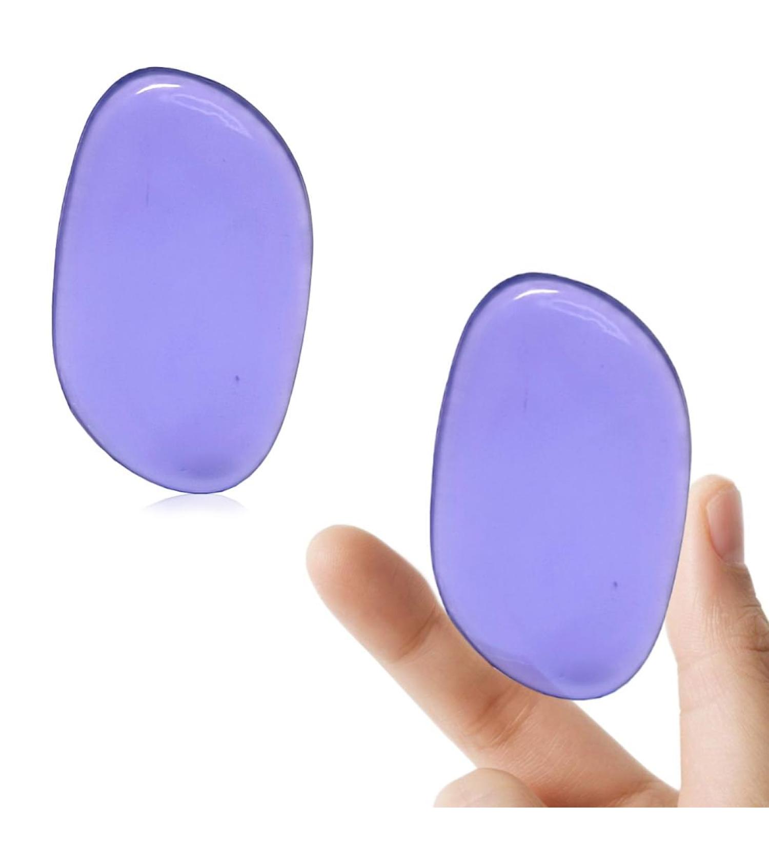 Shop Washable Silicone Sponge Jelly Applicator - 2PCS Purple for Cream Gel Foundation | Best Beauty Makeup Tools - Buy Online on SooperMarket.com